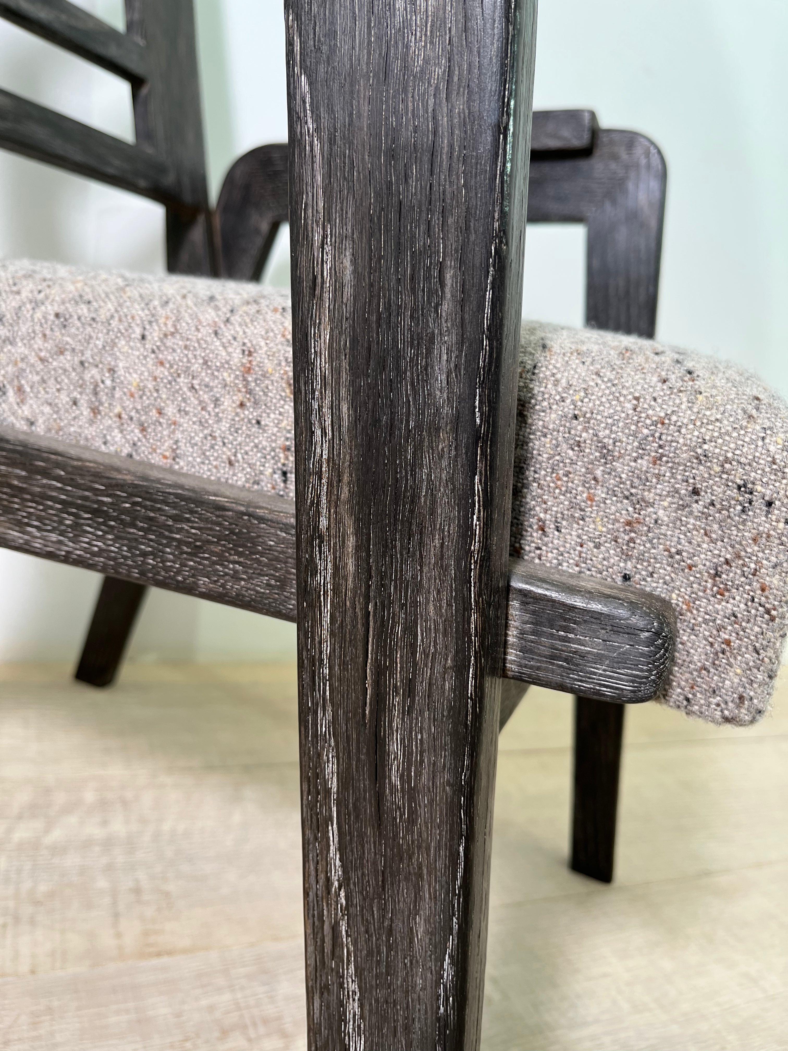Set of (8) French Cerused Dining Chairs