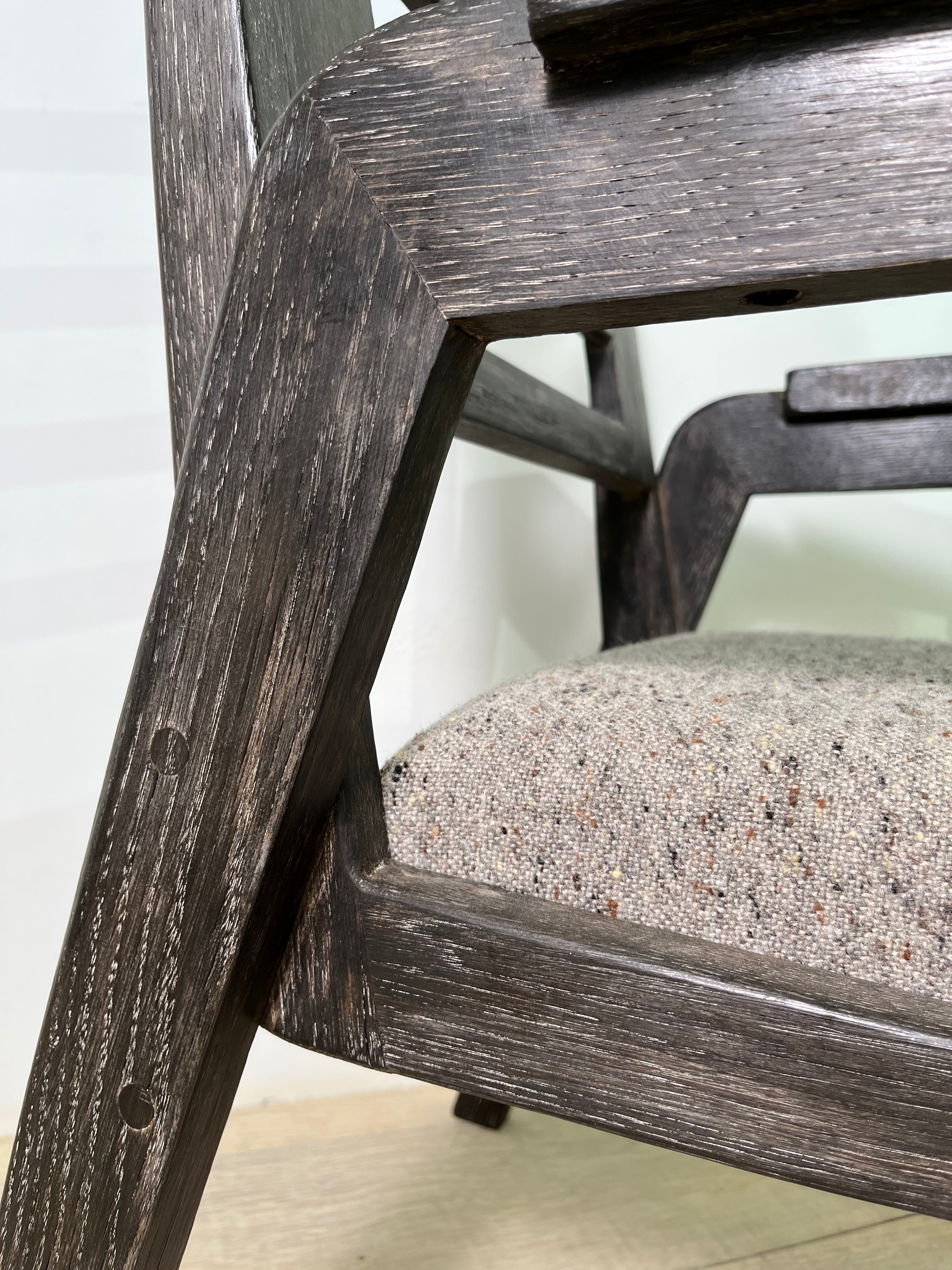 Set of (8) French Cerused Dining Chairs