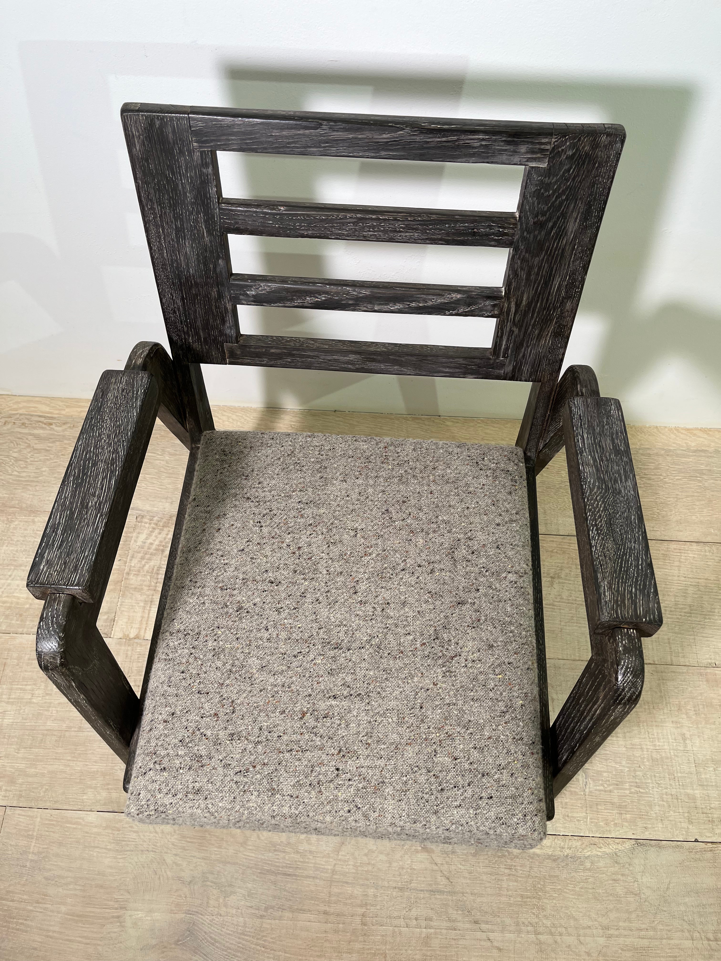 Set of (8) French Cerused Dining Chairs