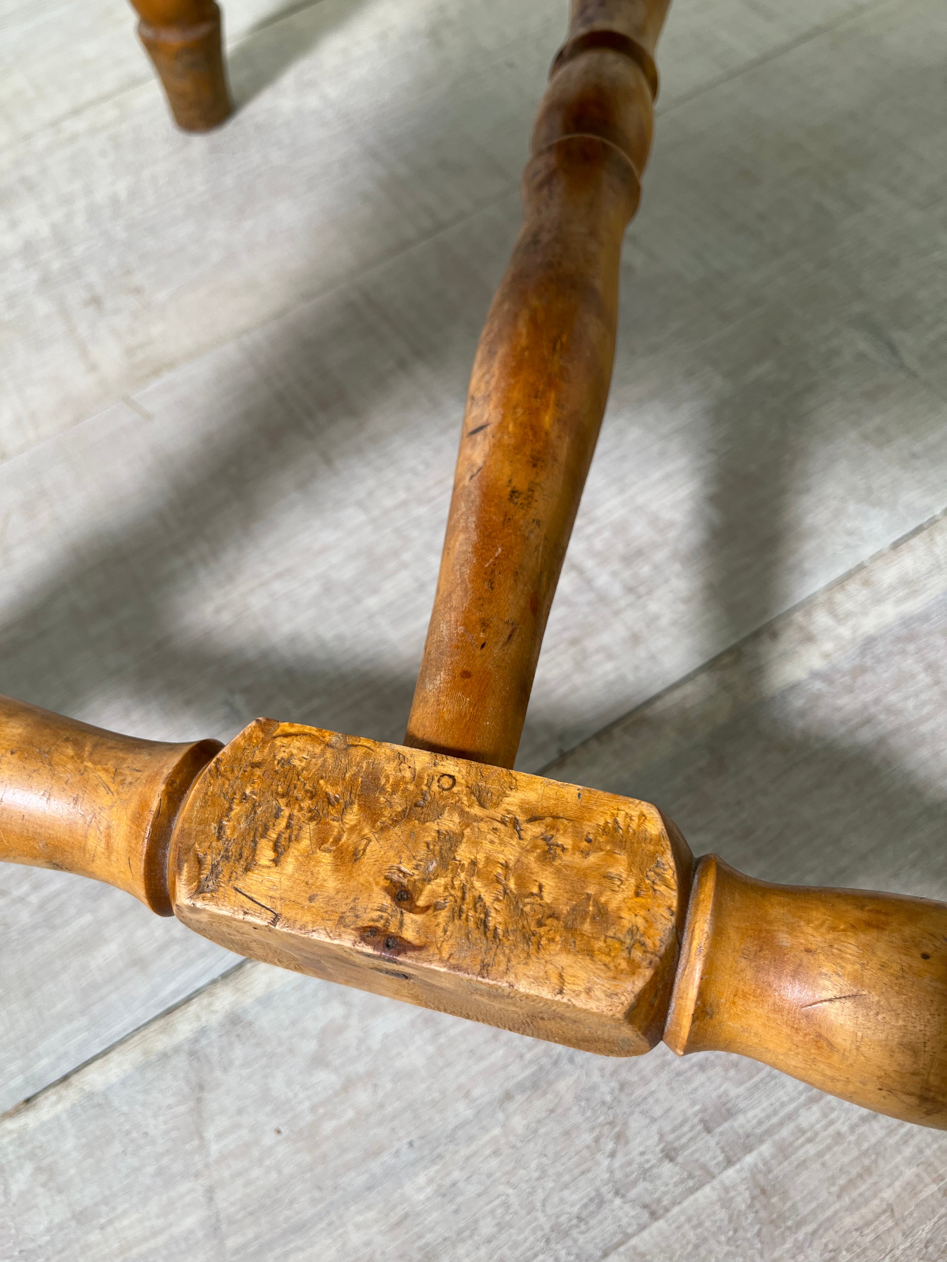 18th Century Swedish Burl Wood Arm Chair