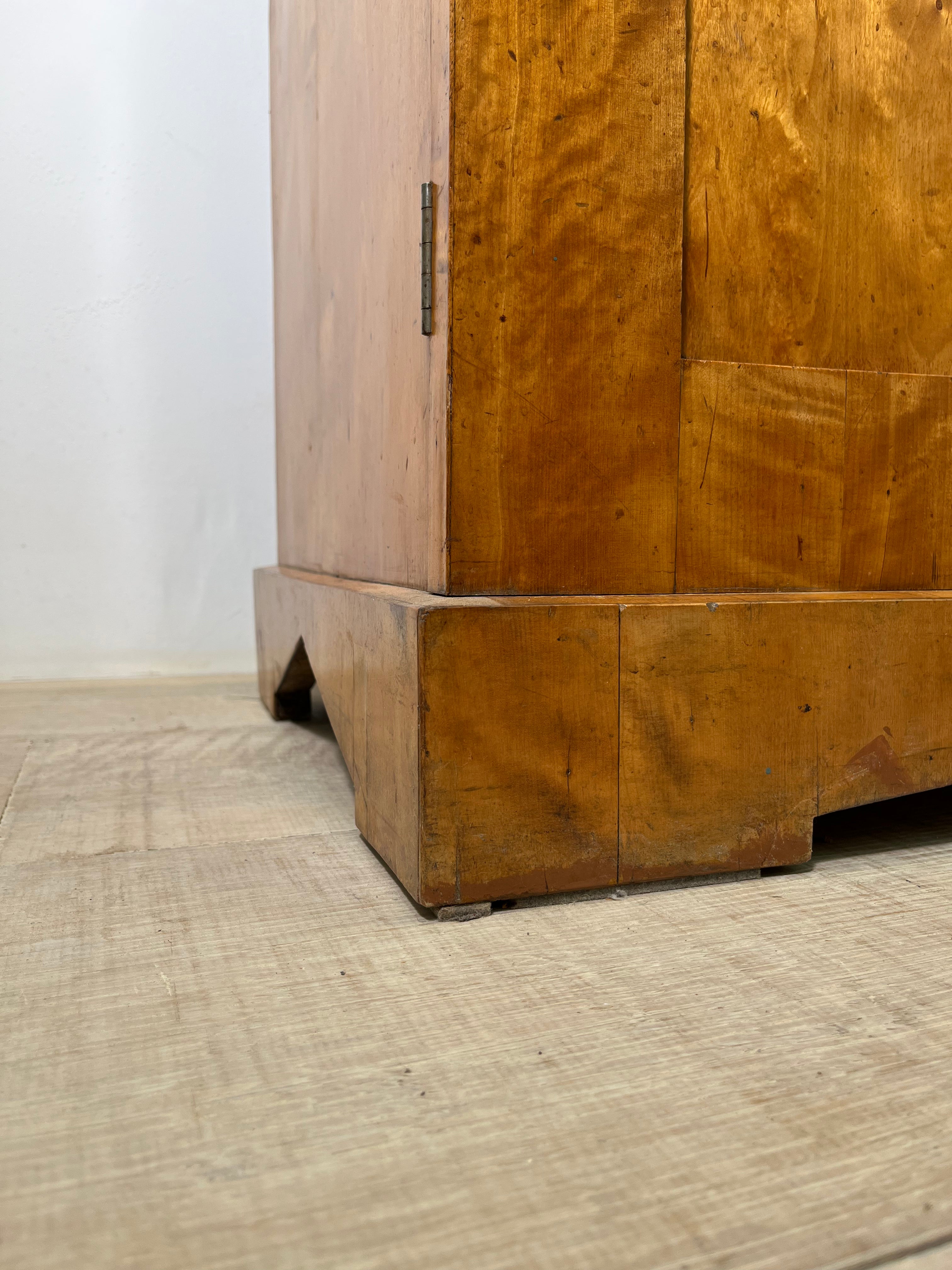 Swedish Biedermeier Cabinet in Burl Wood