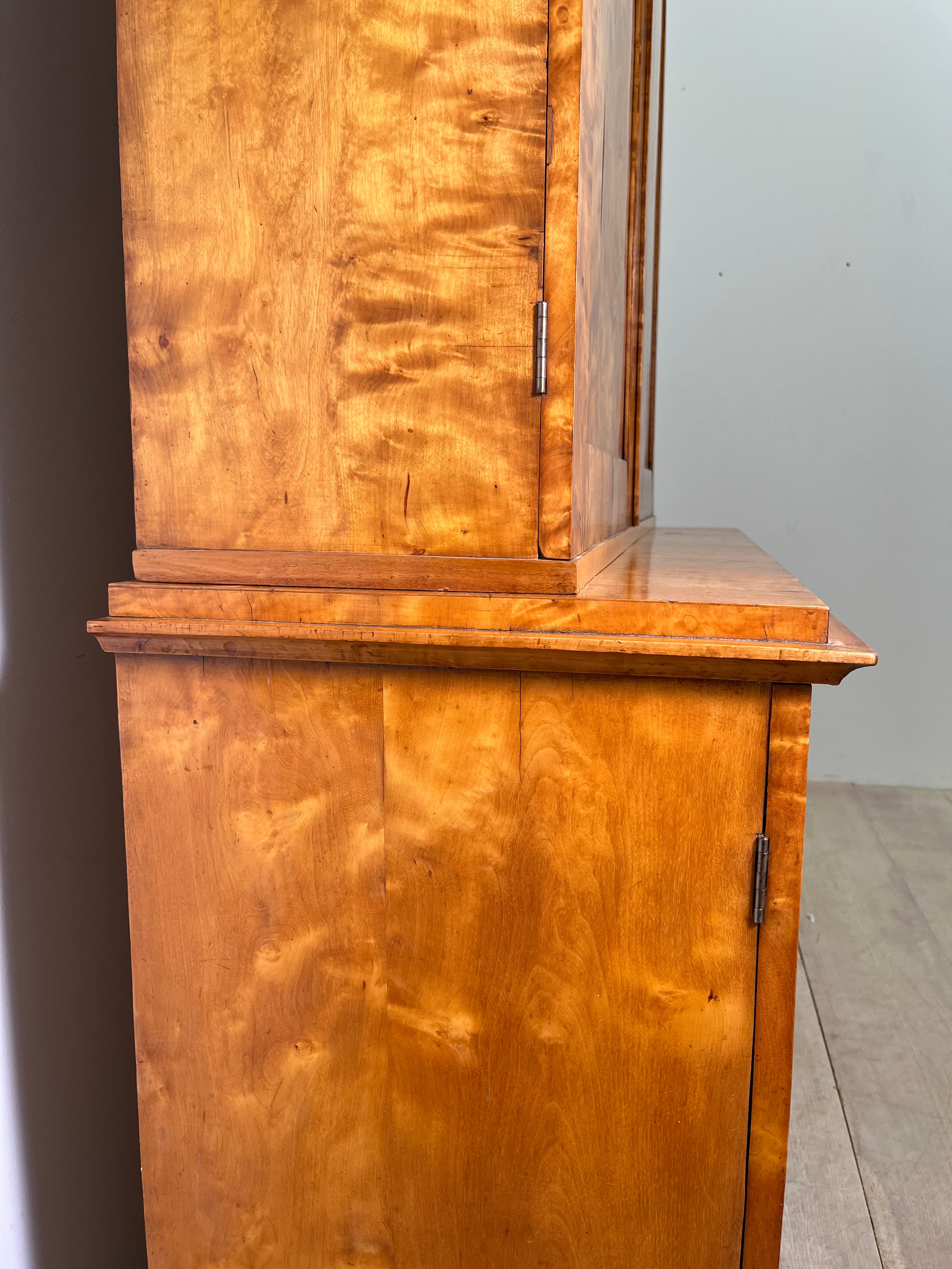 Swedish Biedermeier Cabinet in Burl Wood