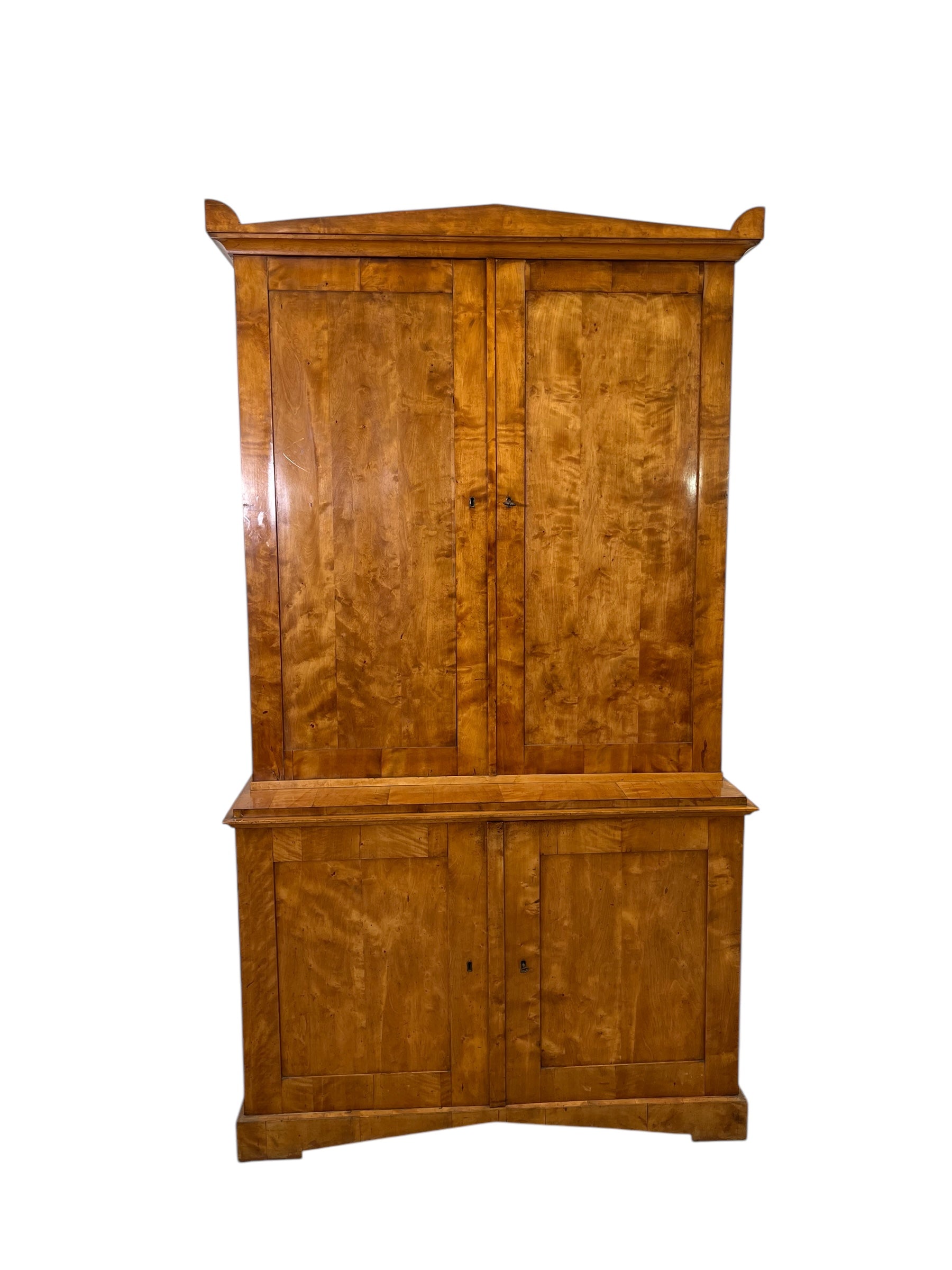Swedish Biedermeier Cabinet in Burl Wood
