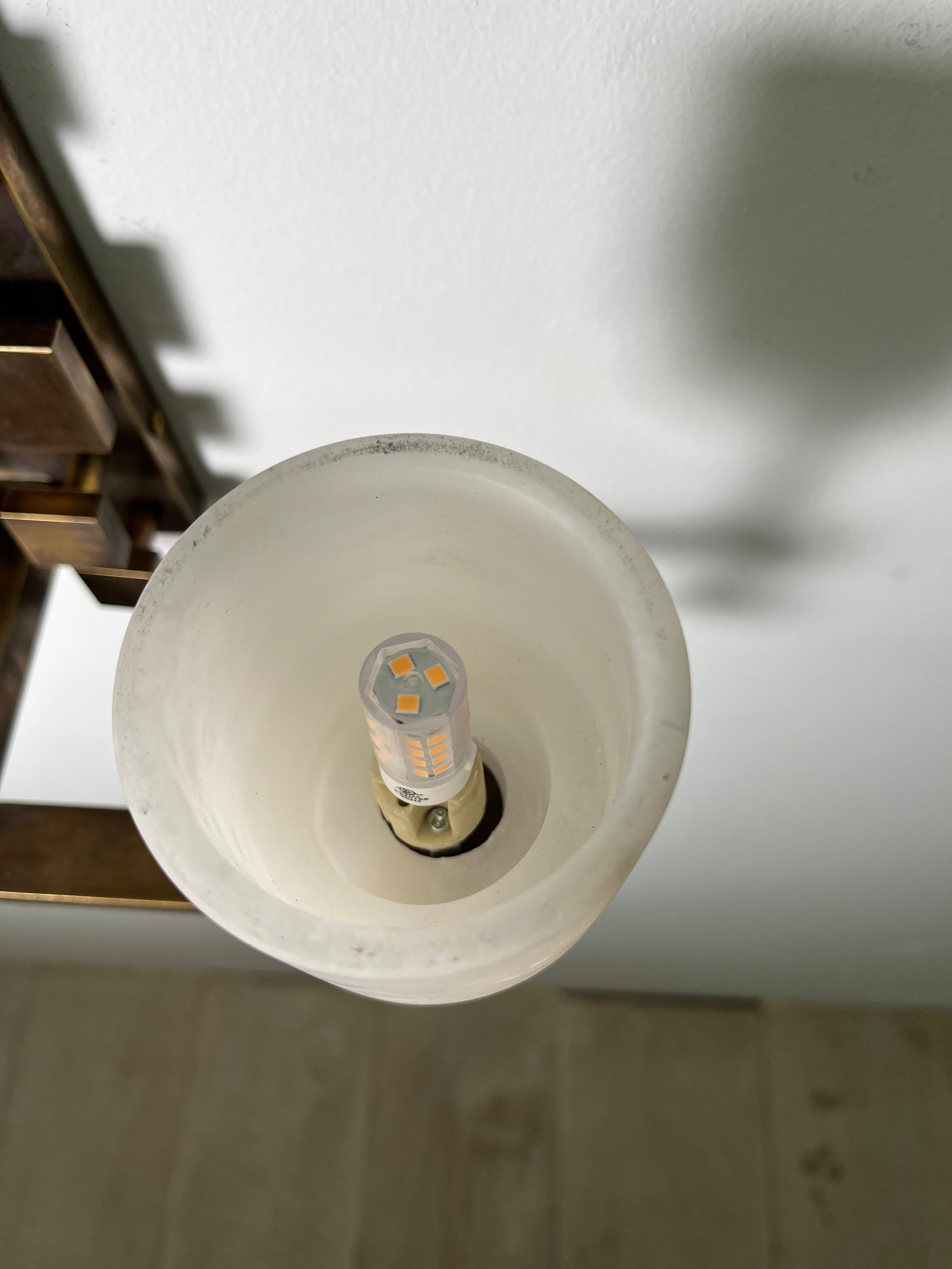 Pair of Limited Edition Bronze Modernist Sconces