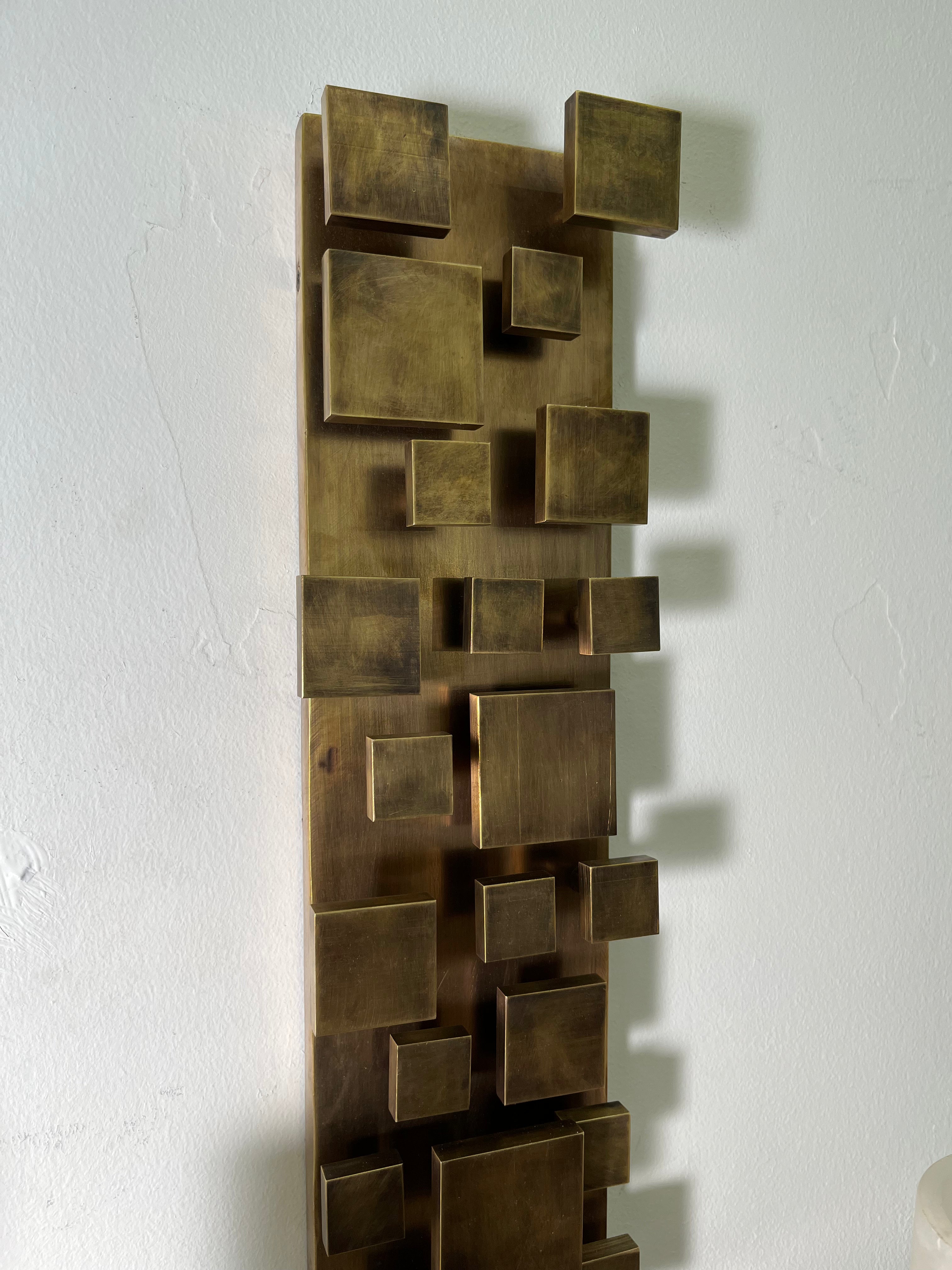 Pair of Limited Edition Bronze Modernist Sconces