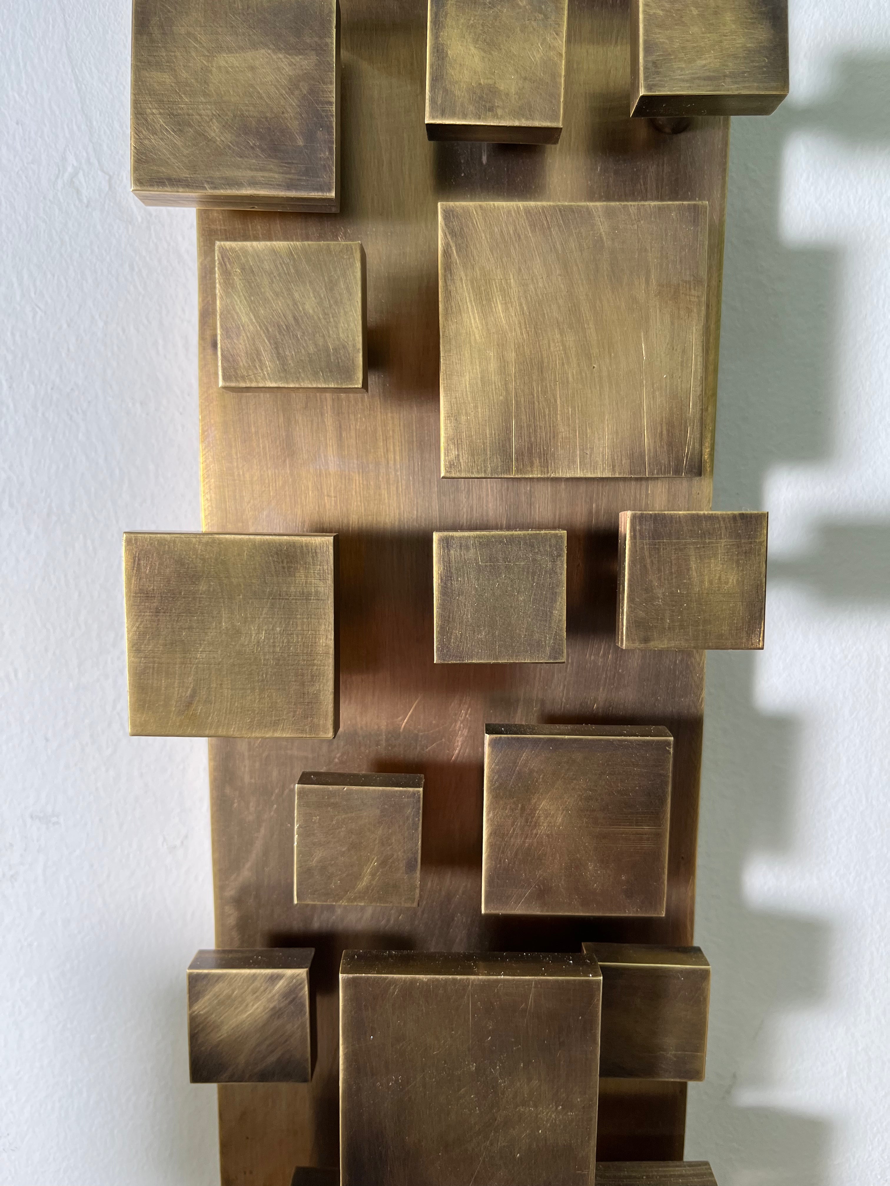 Pair of Limited Edition Bronze Modernist Sconces
