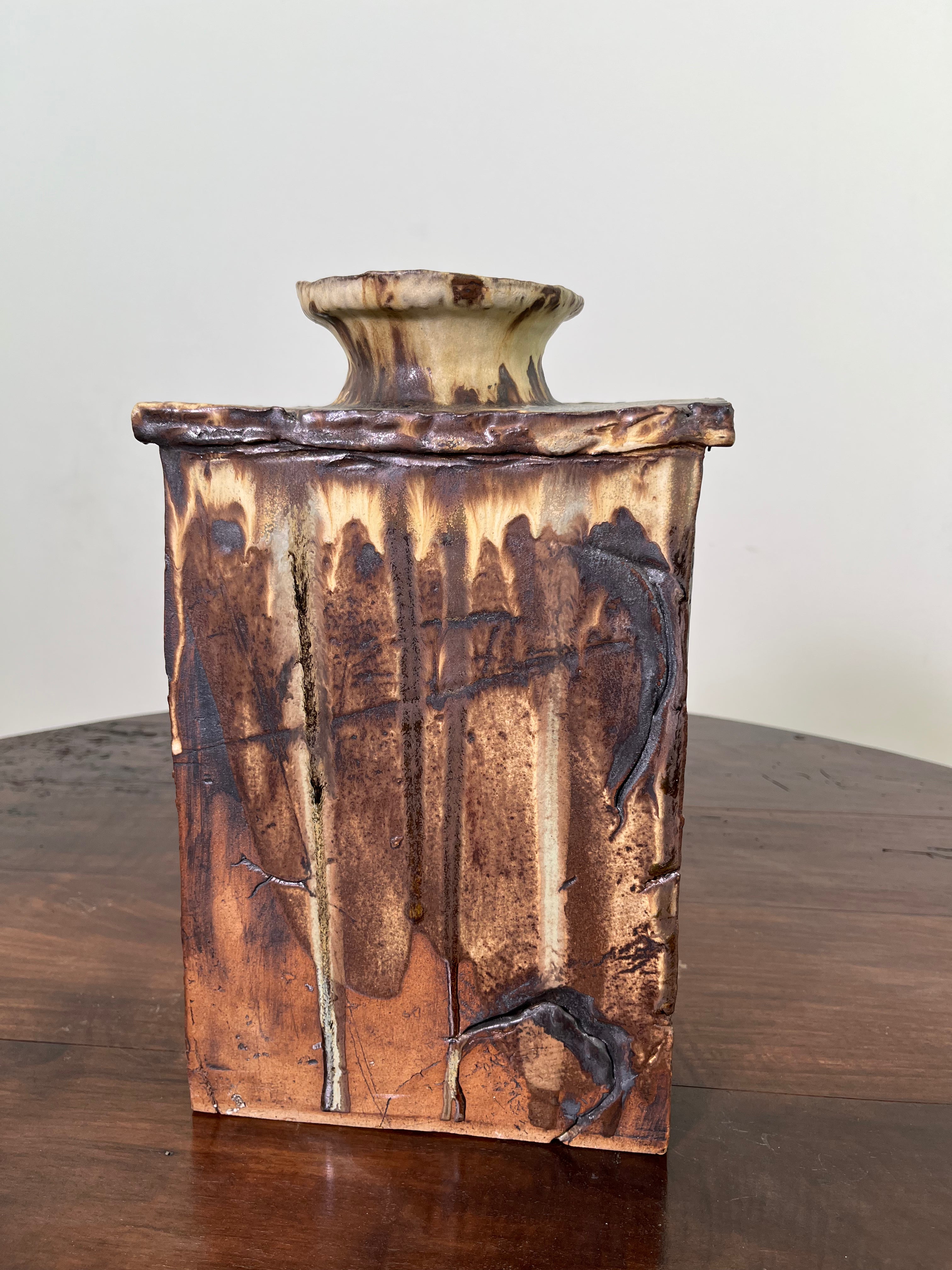 Large Belgian Slab Studio Pottery Vase
