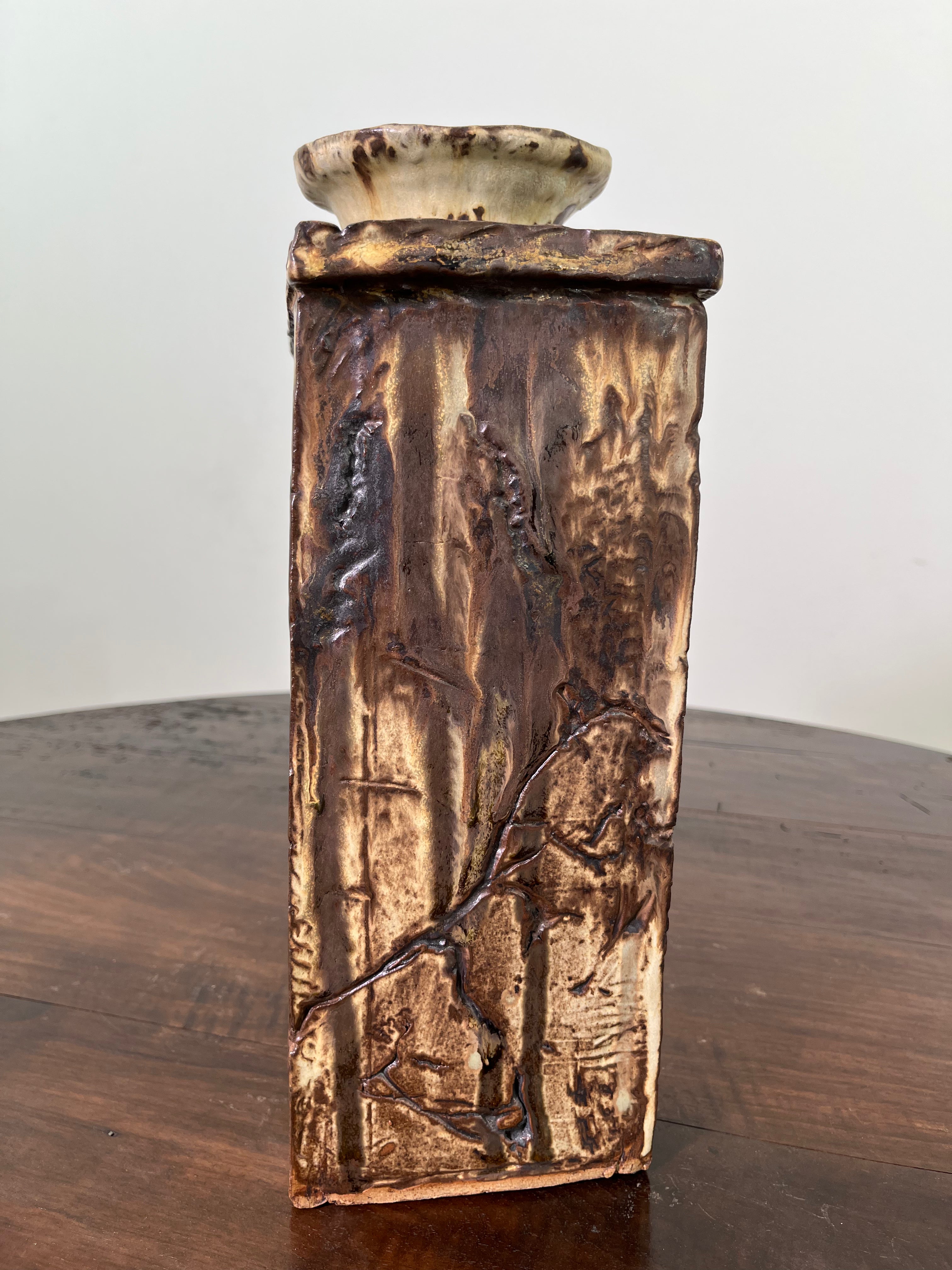 Large Belgian Slab Studio Pottery Vase