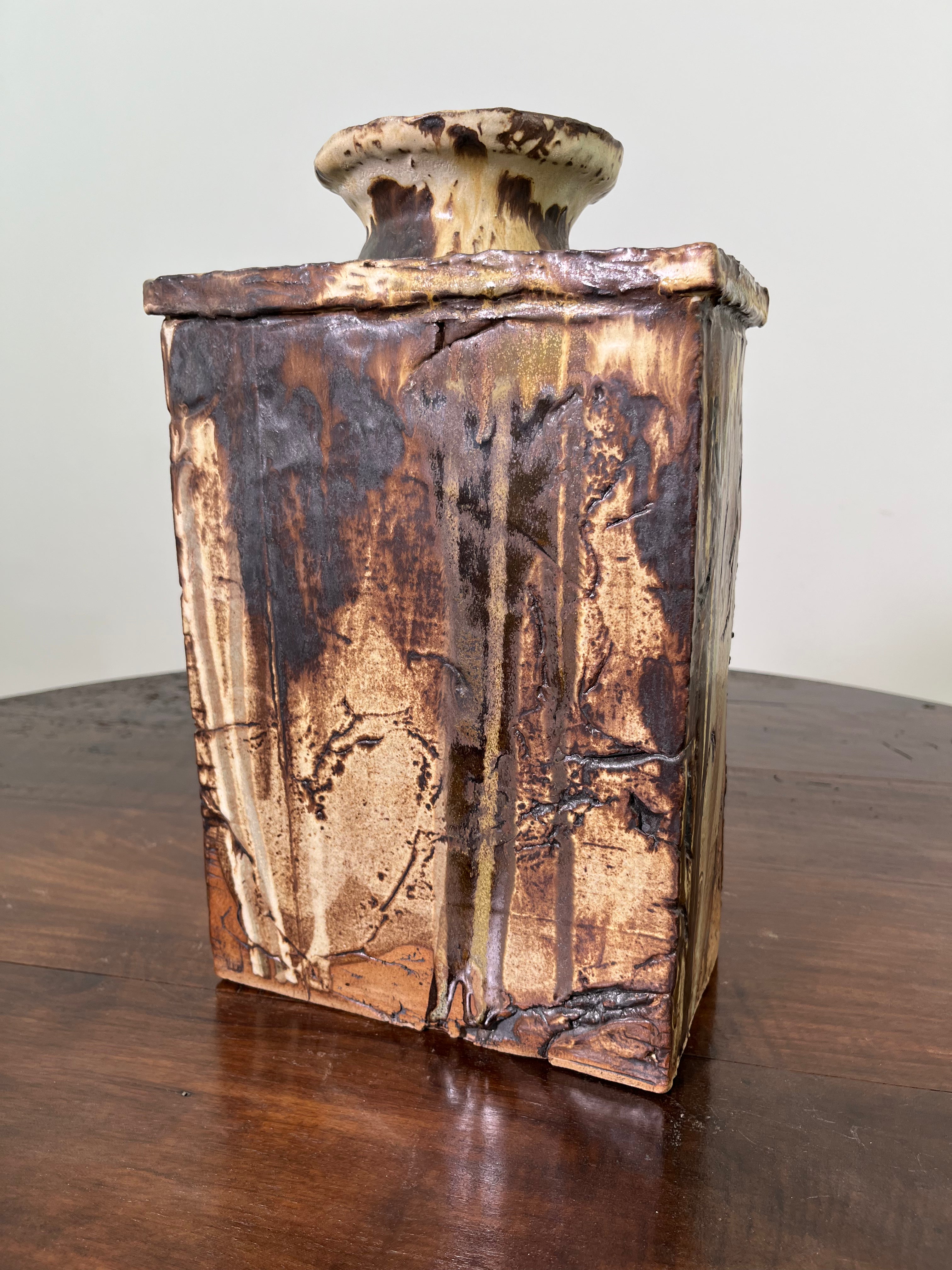 Large Belgian Slab Studio Pottery Vase