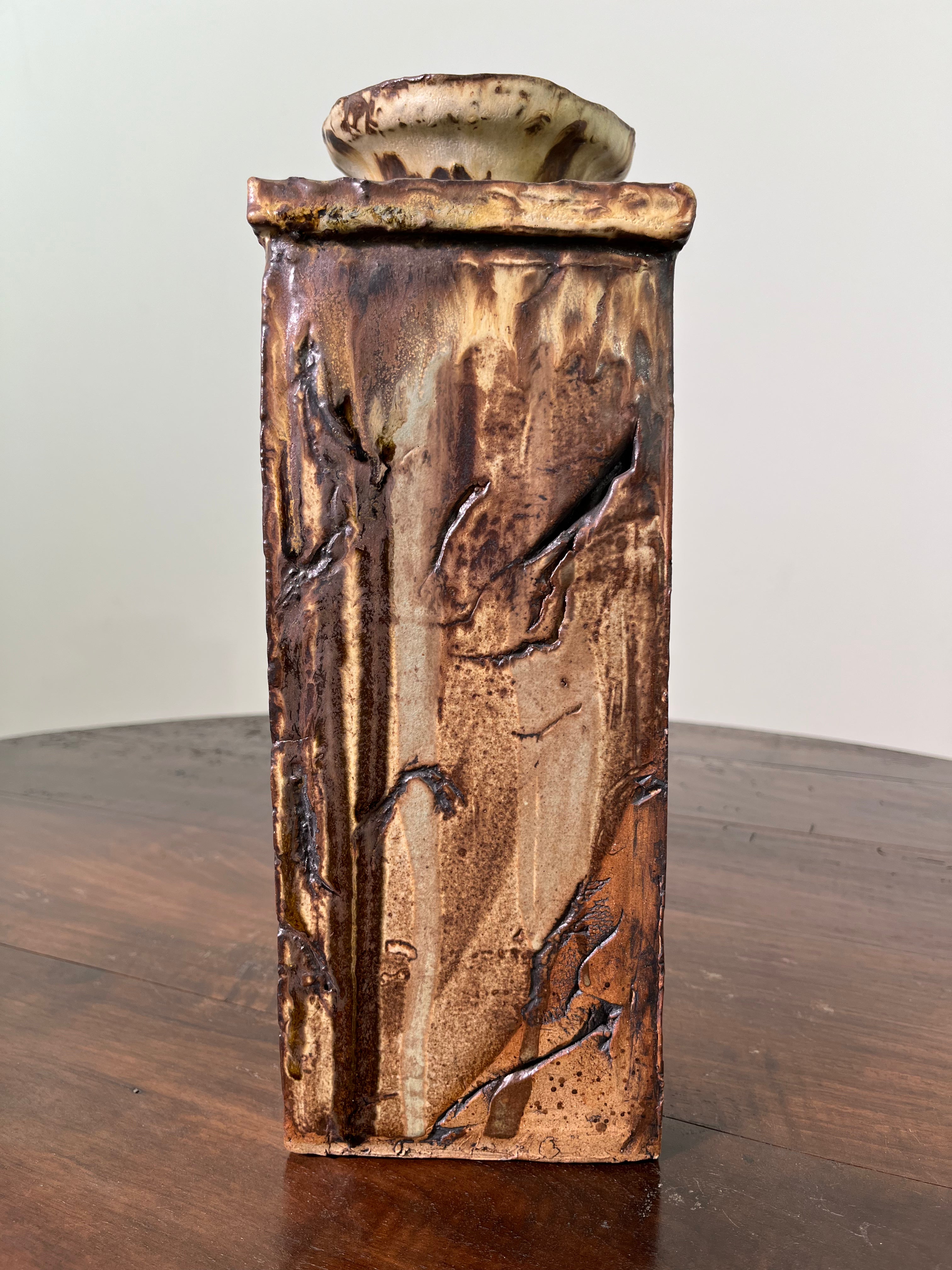 Large Belgian Slab Studio Pottery Vase