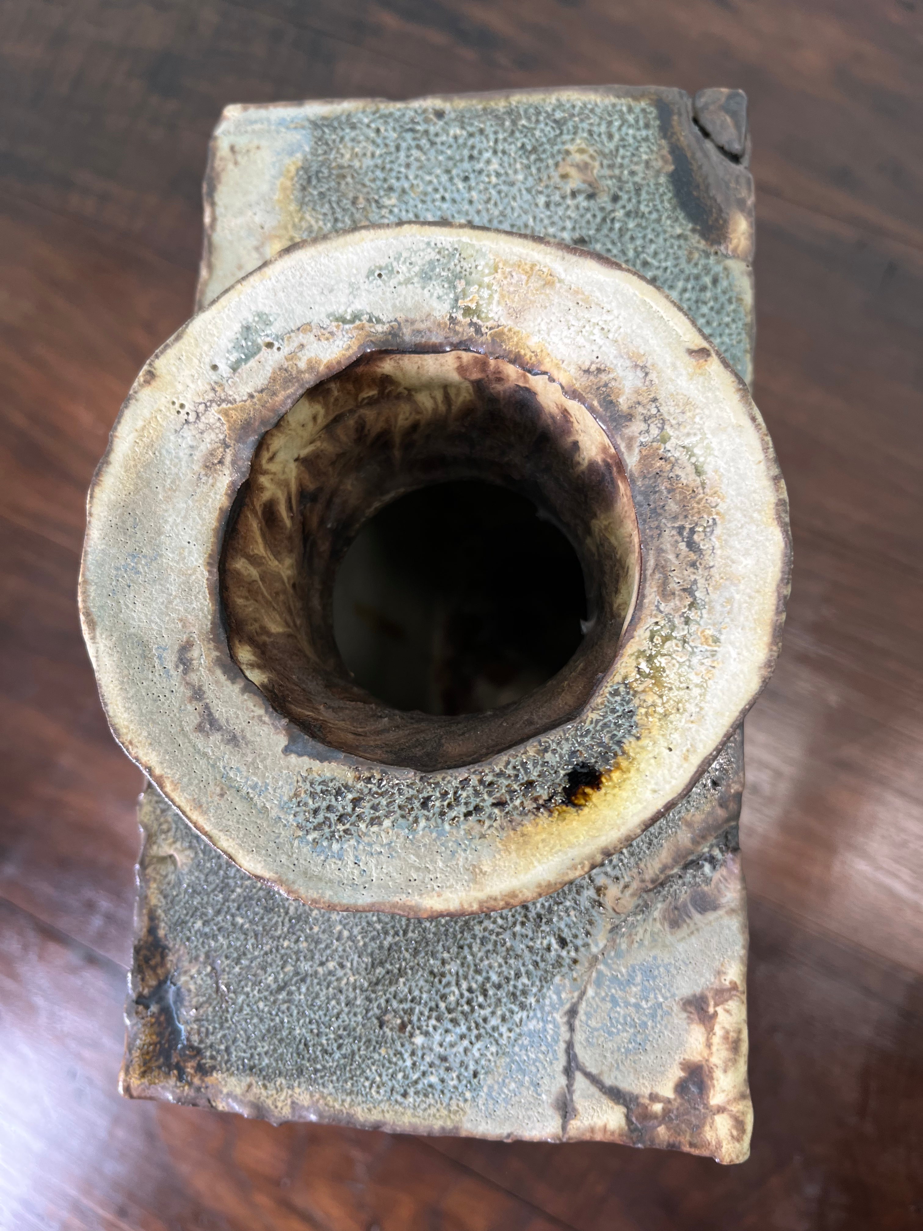 Large Belgian Slab Studio Pottery Vase