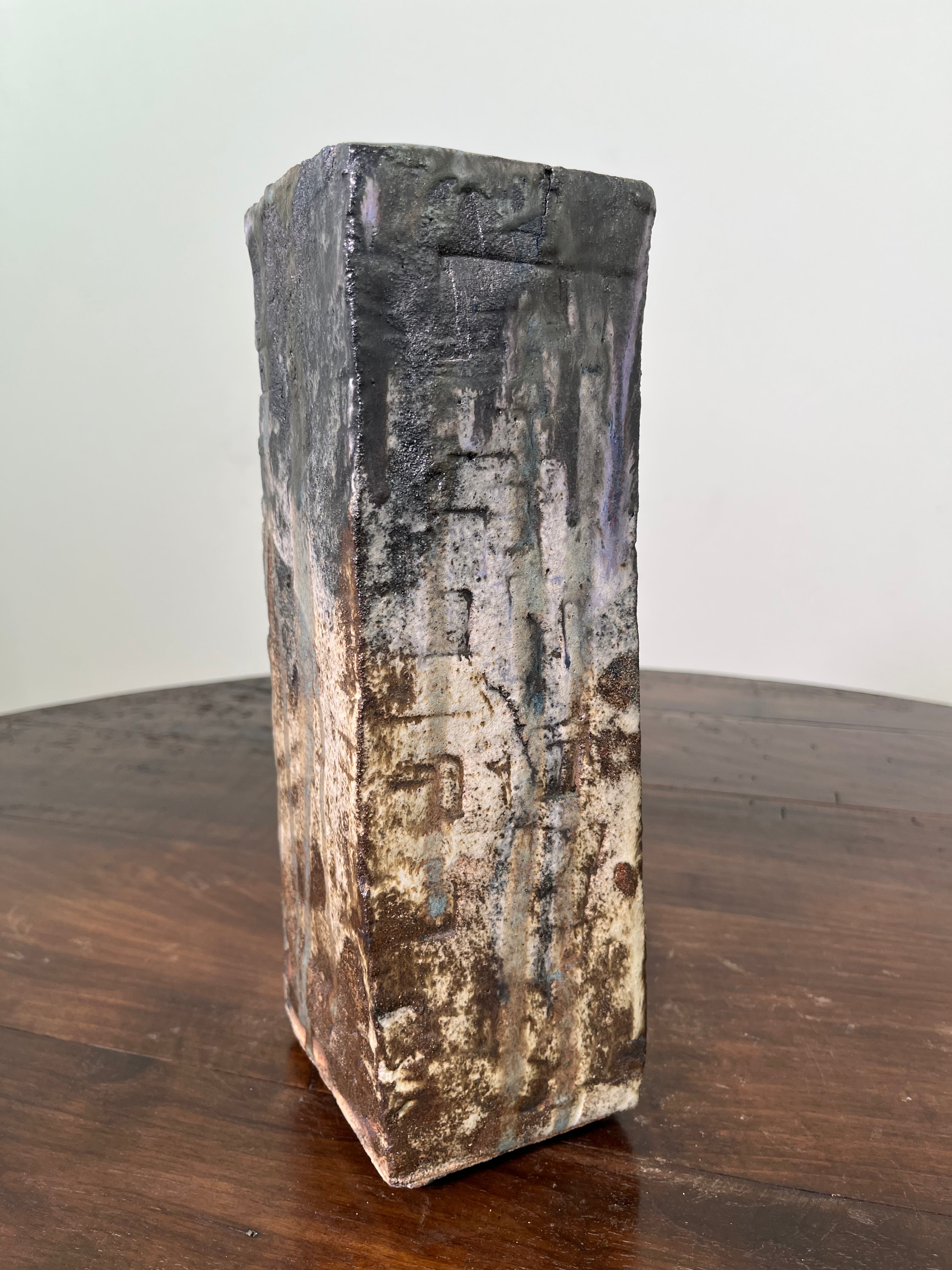 Large Belgian Slab Studio Pottery Vase