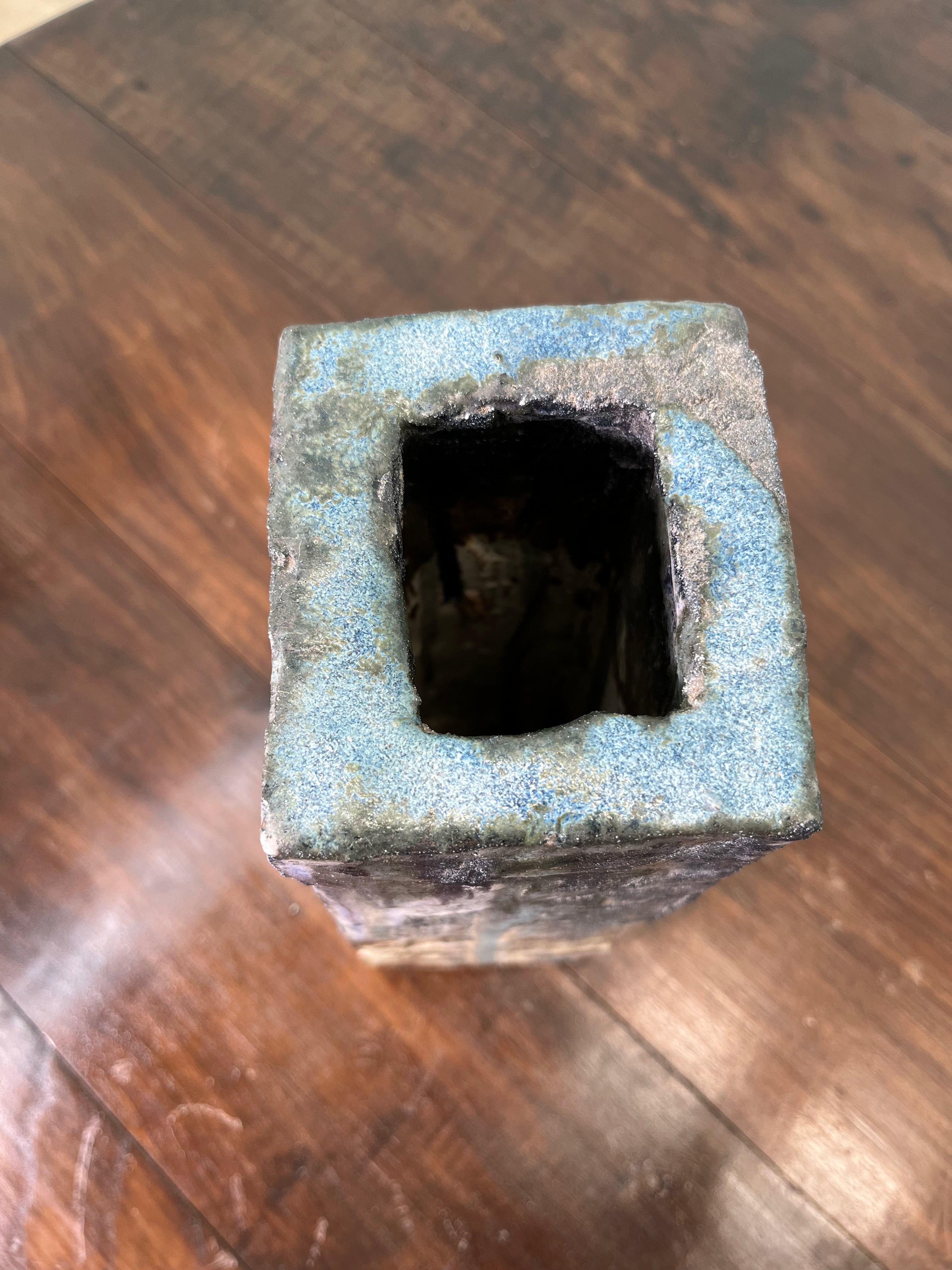 Large Belgian Slab Studio Pottery Vase