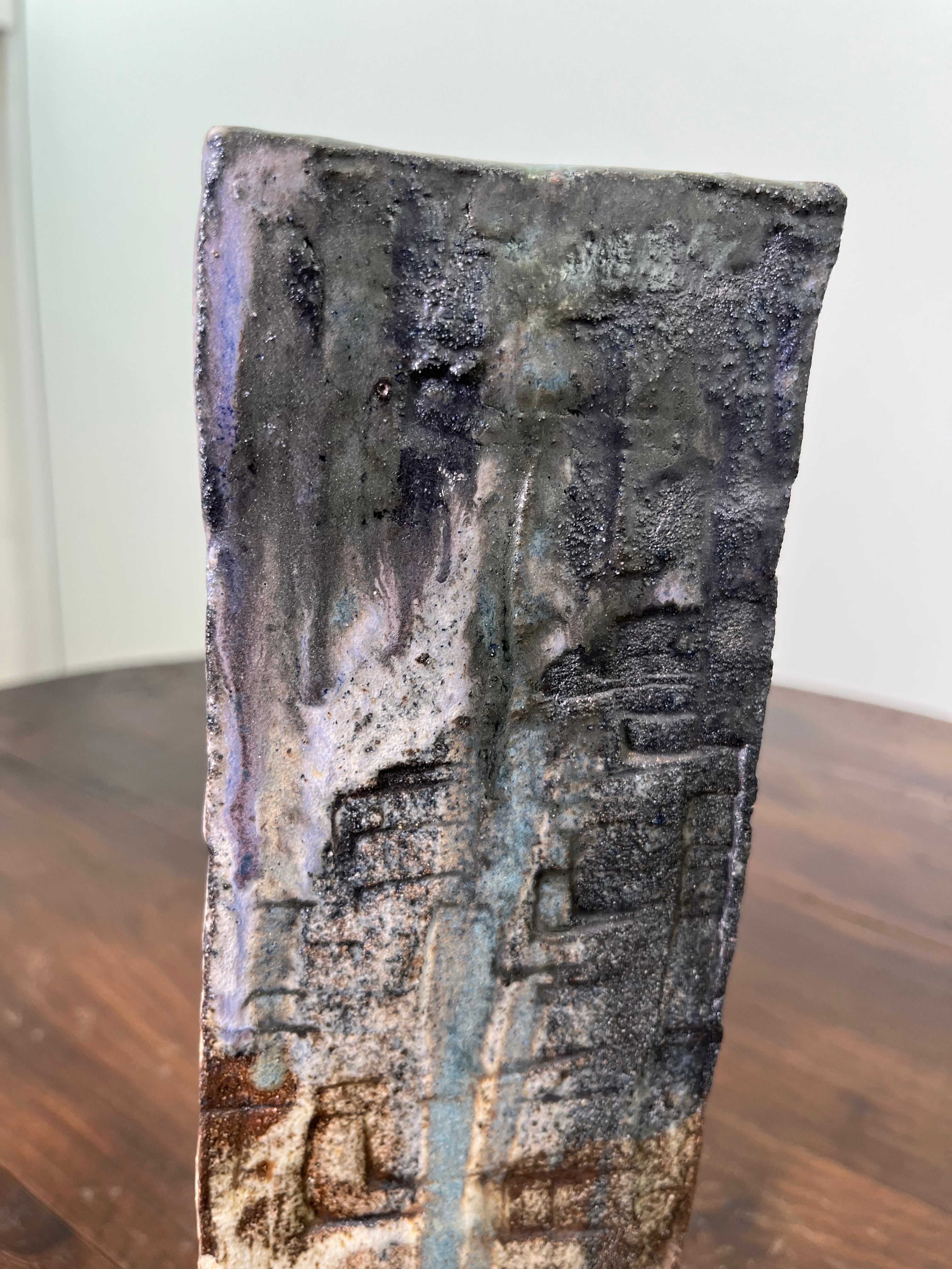Large Belgian Slab Studio Pottery Vase