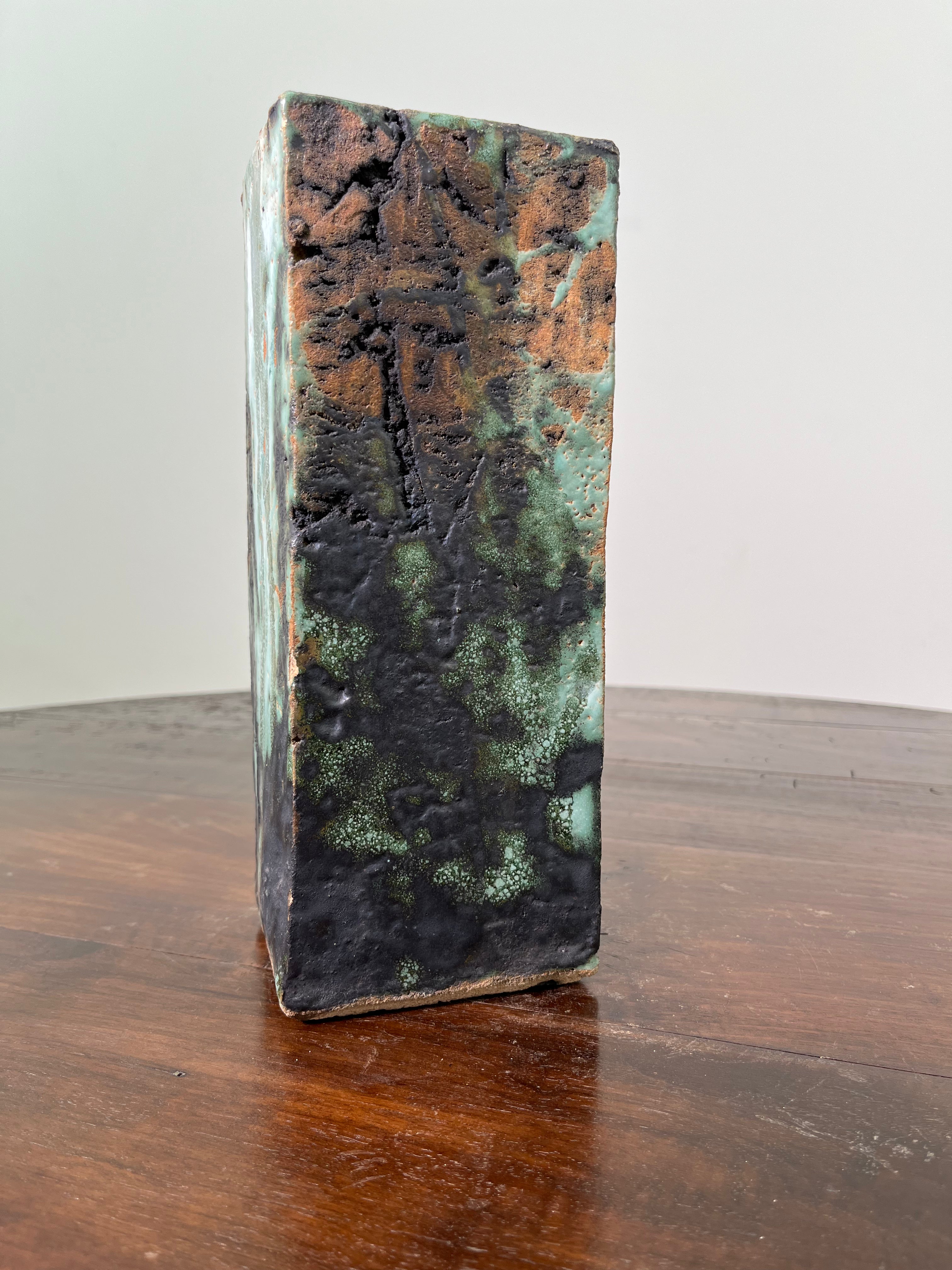 Large Belgian Slab Studio Pottery Vase