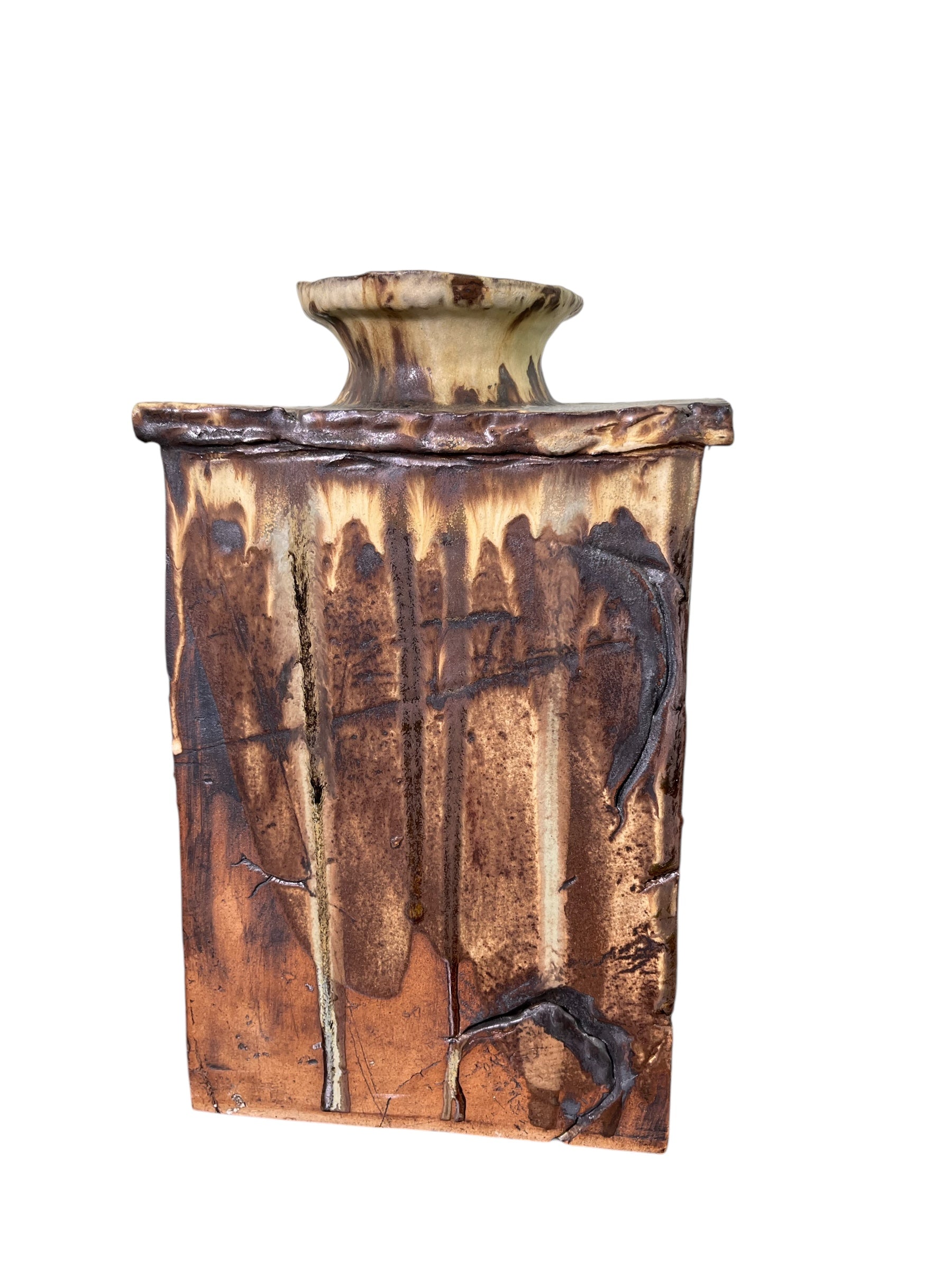 Large Belgian Slab Studio Pottery Vase