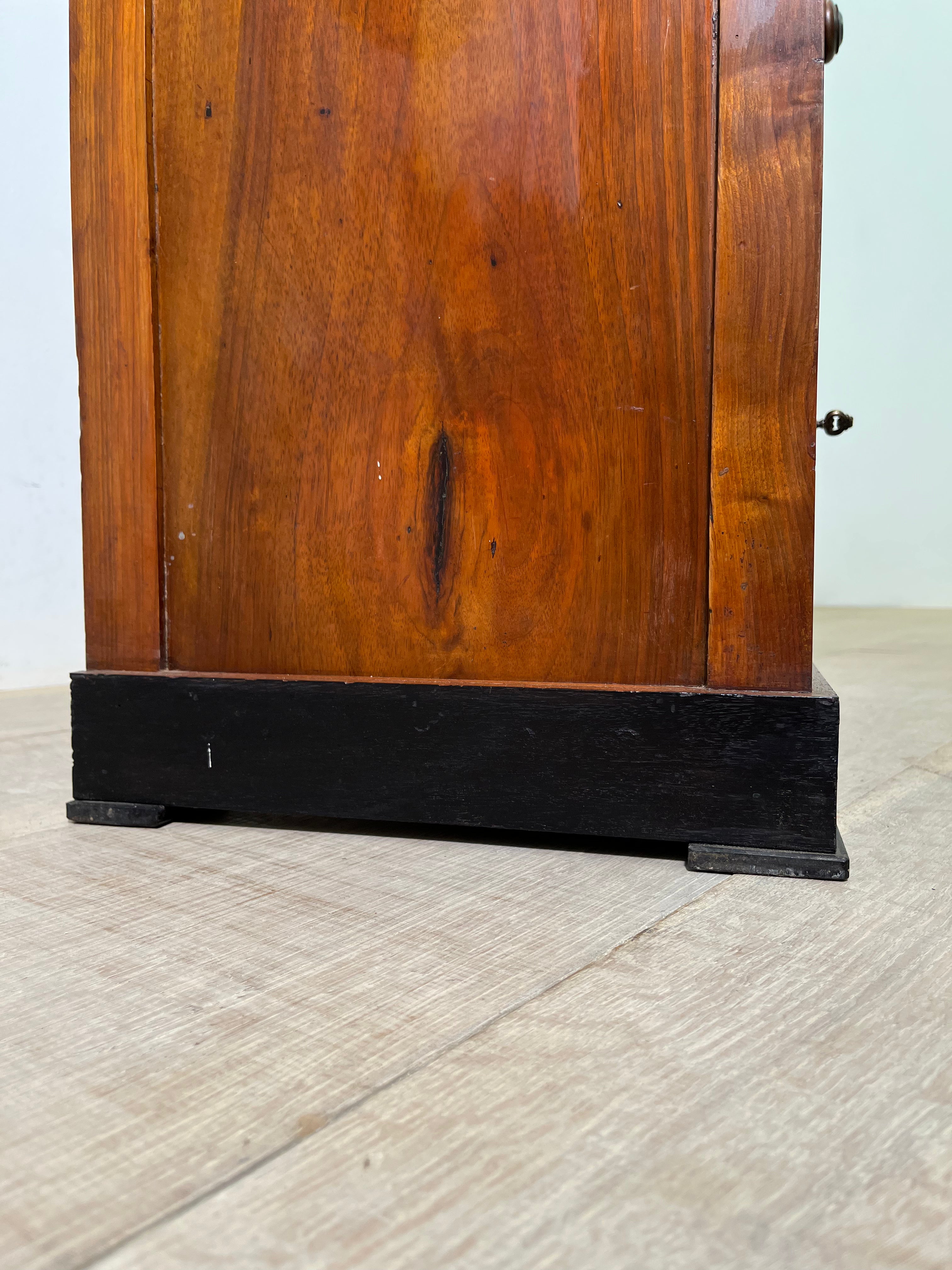 English Burlwood Nightstand