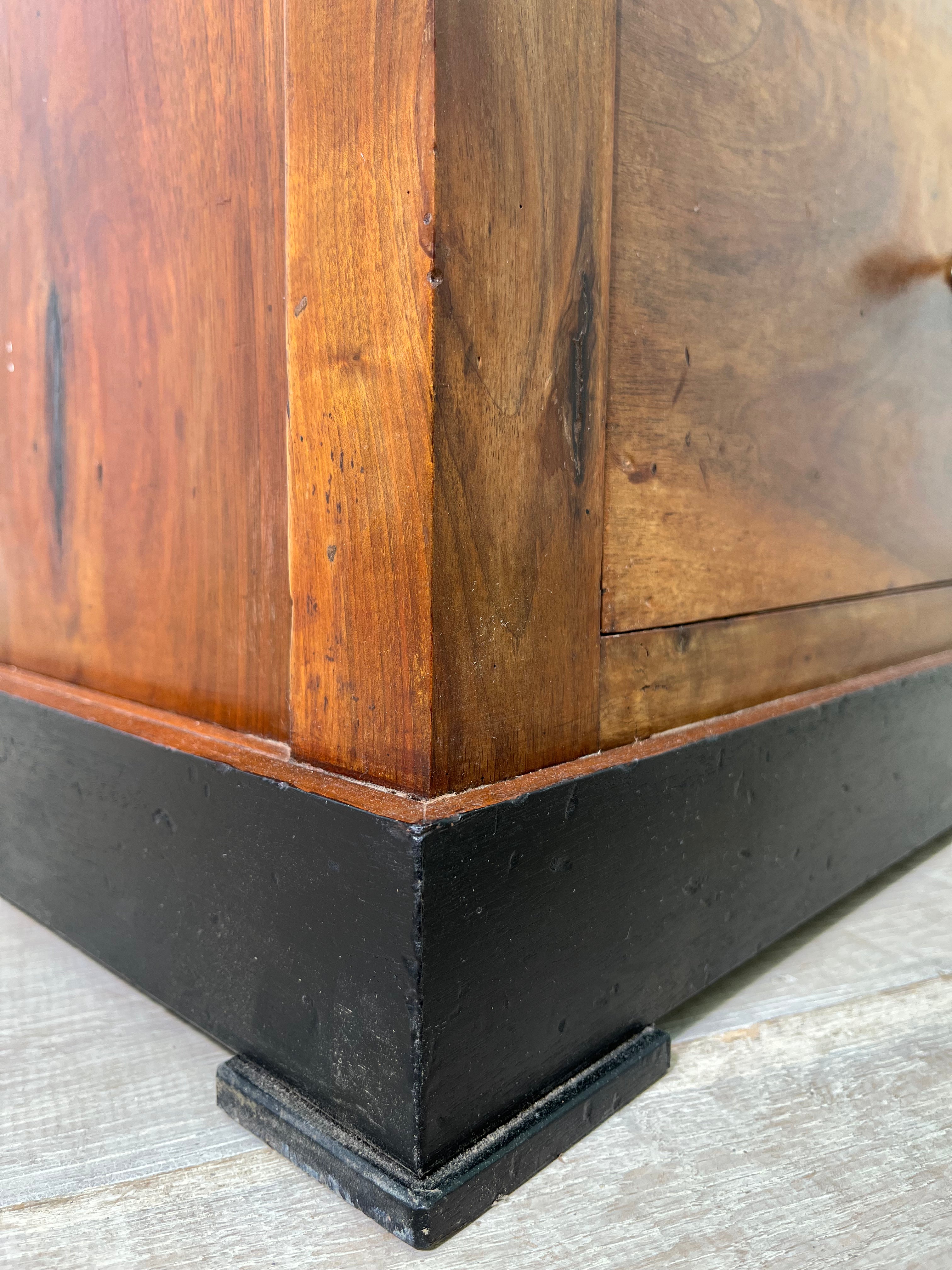 English Burlwood Nightstand
