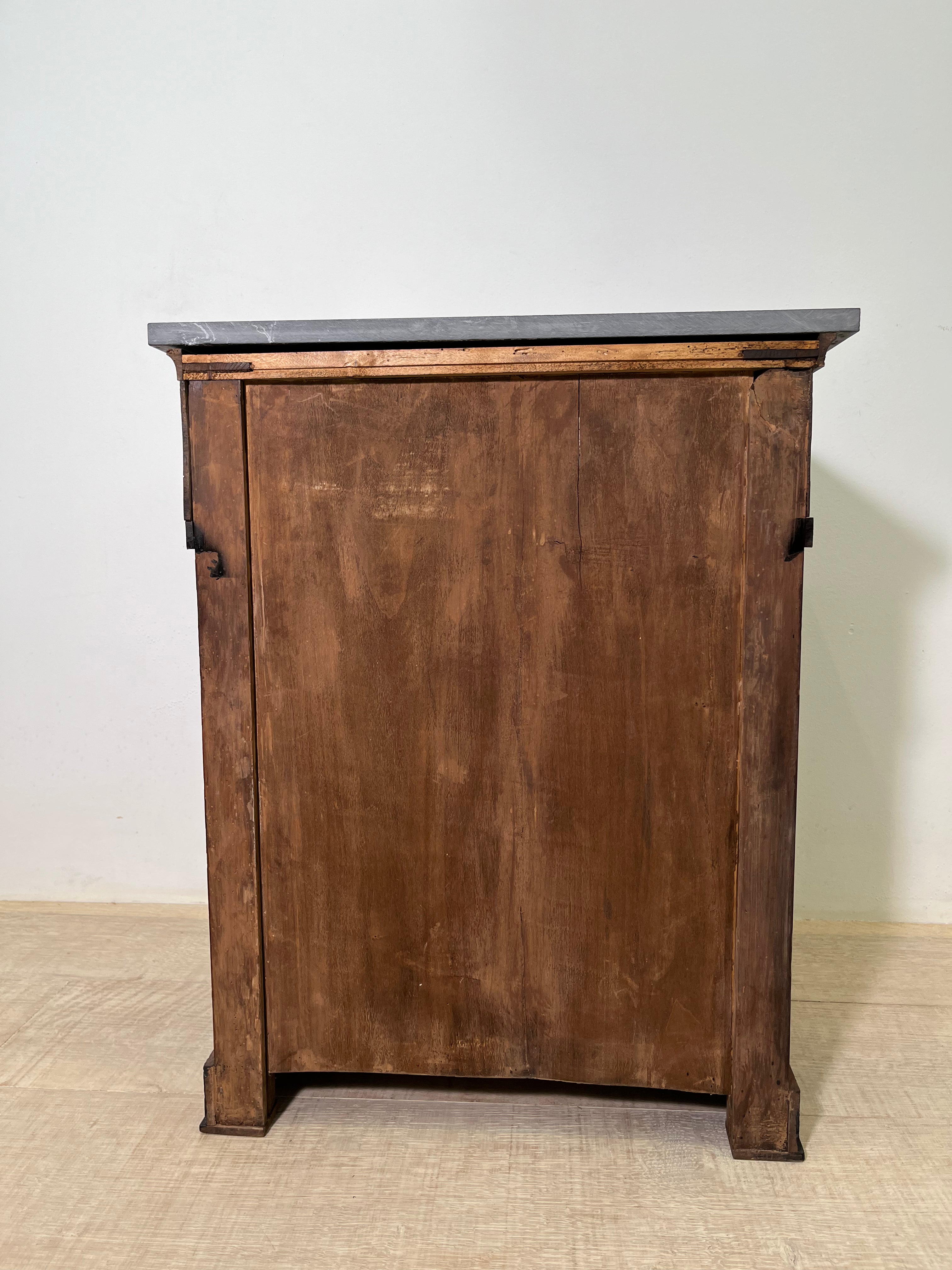 English Burlwood Nightstand