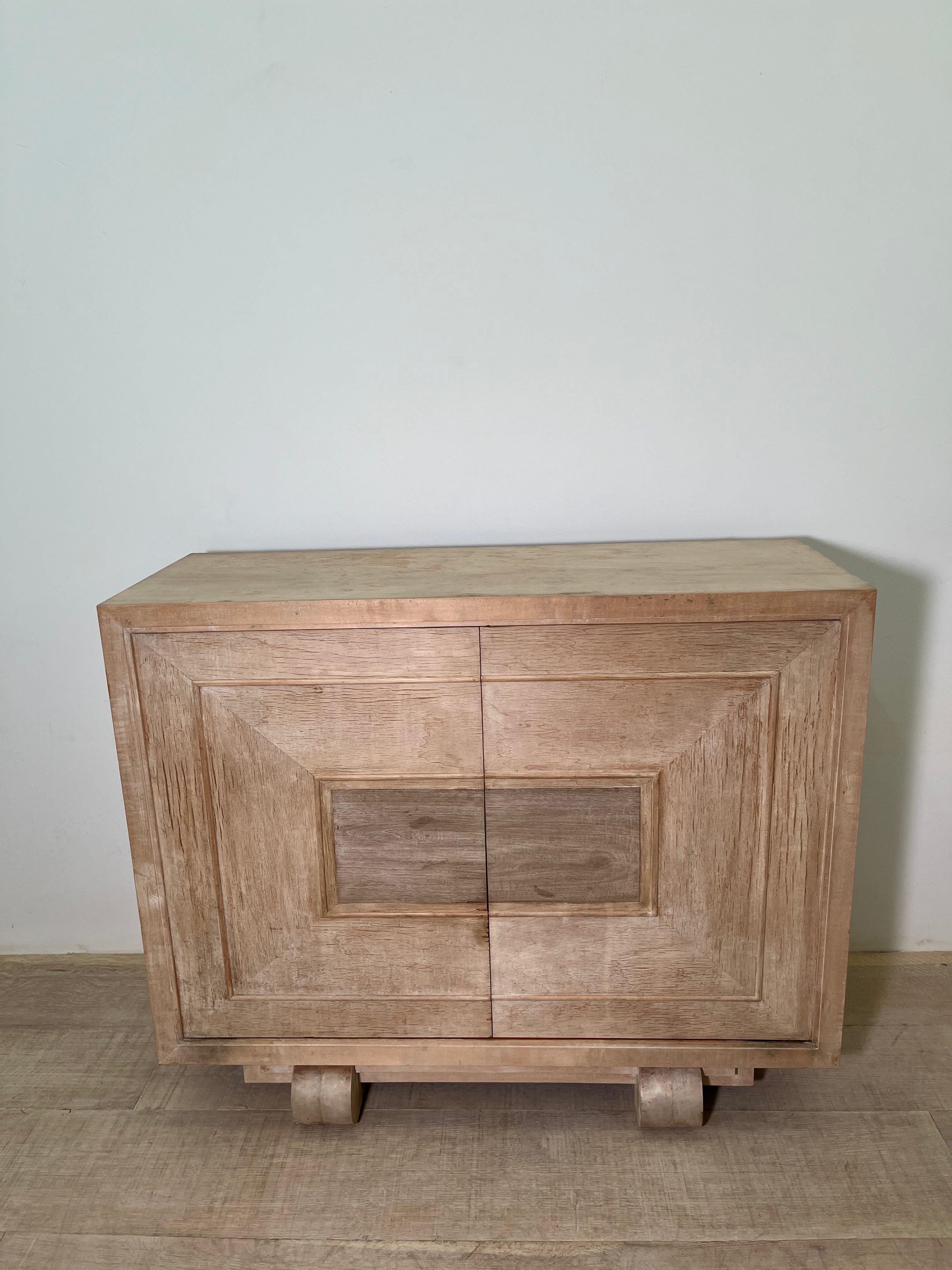 1930's French Oak Cabinet, two door