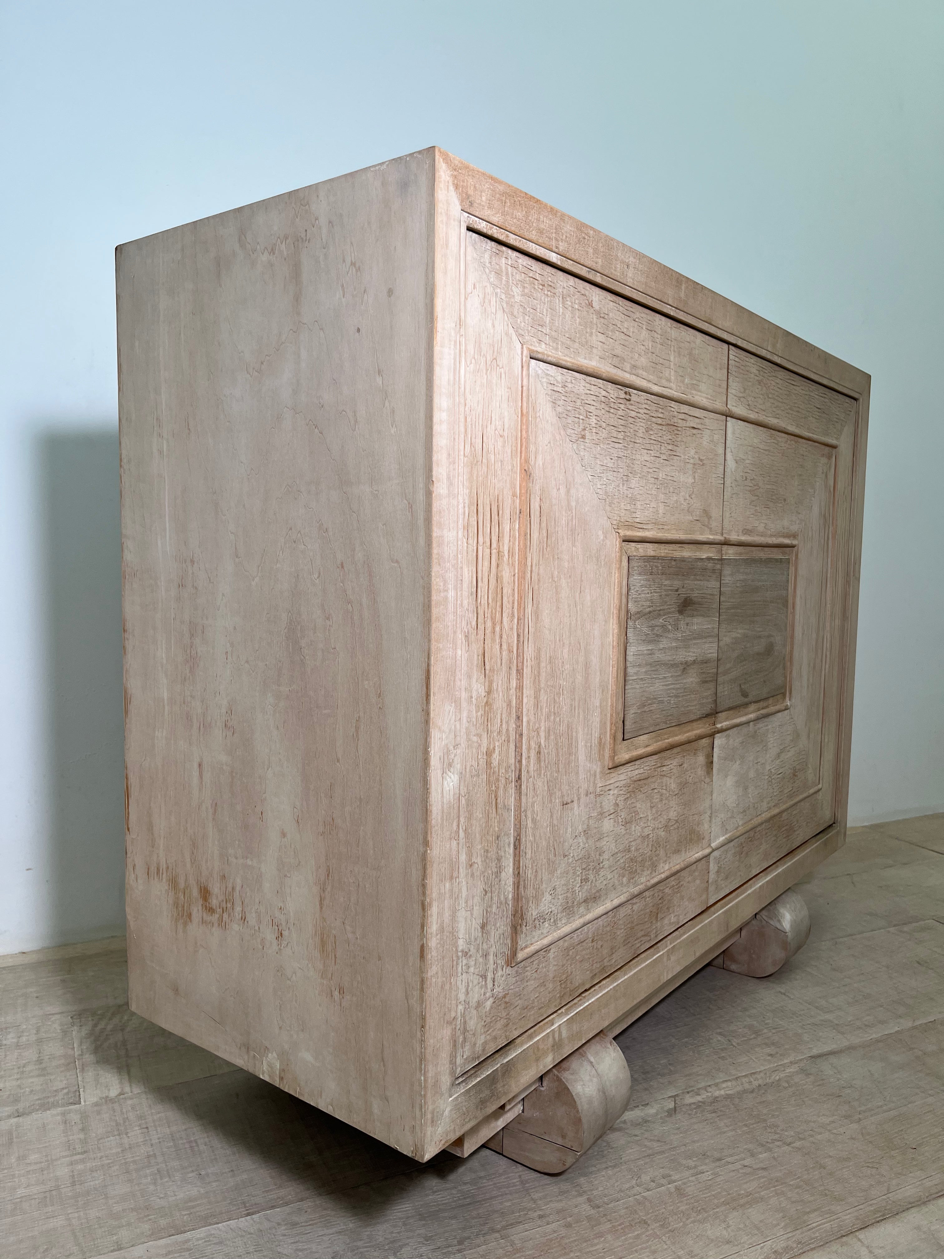 1930's French Oak Cabinet, two door