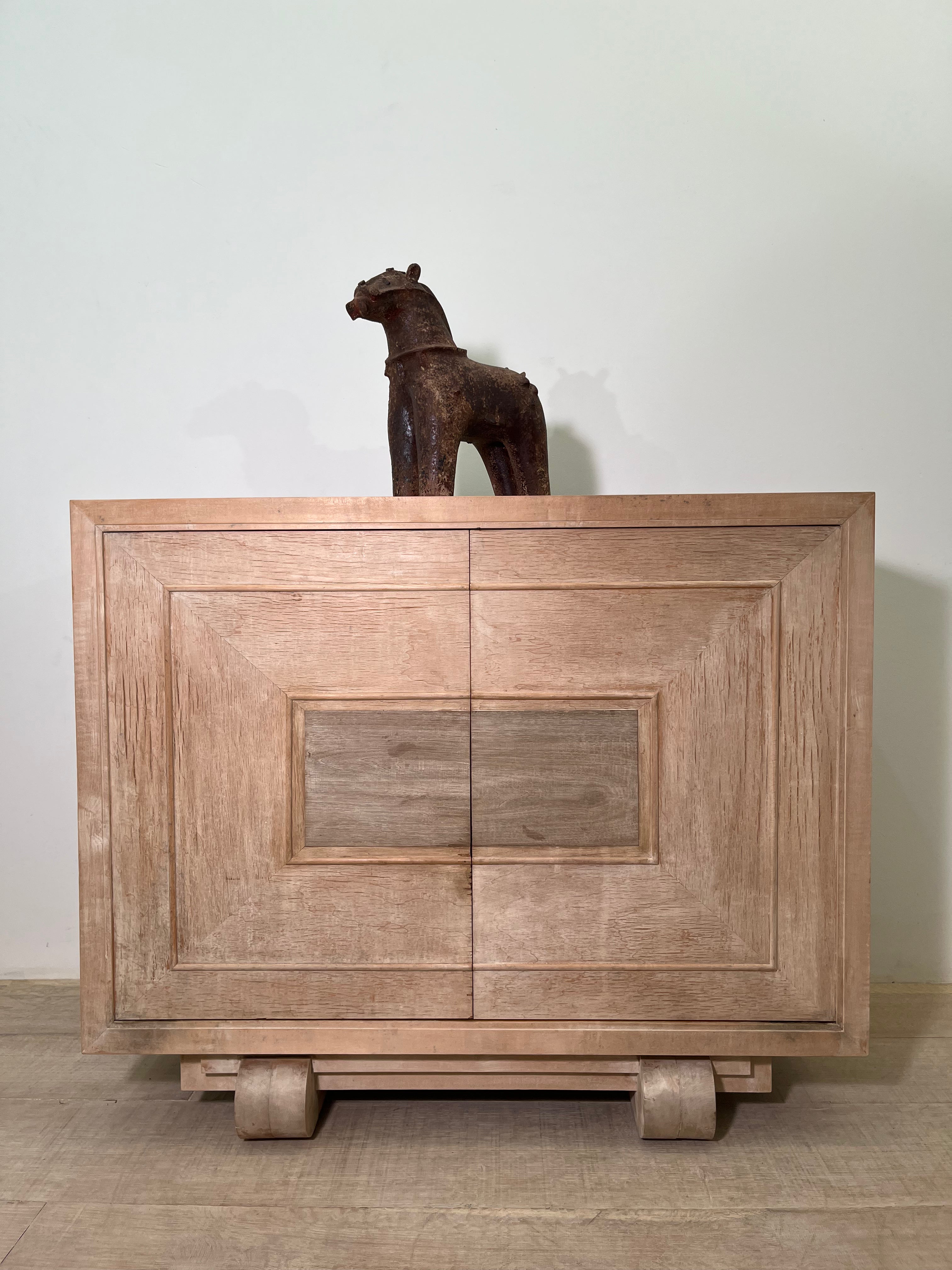 1930's French Oak Cabinet, two door