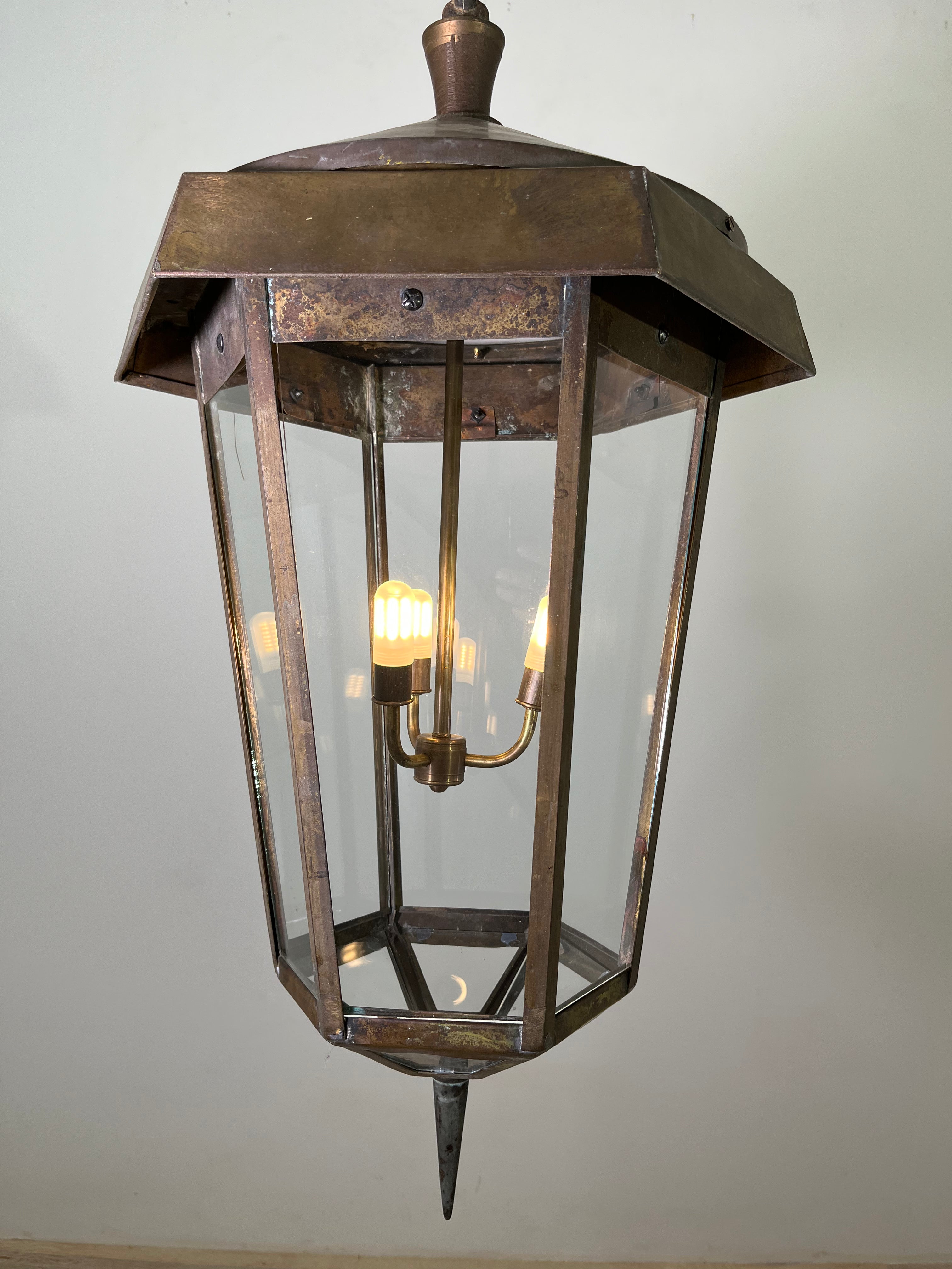 English 19th Century Bronze Lantern