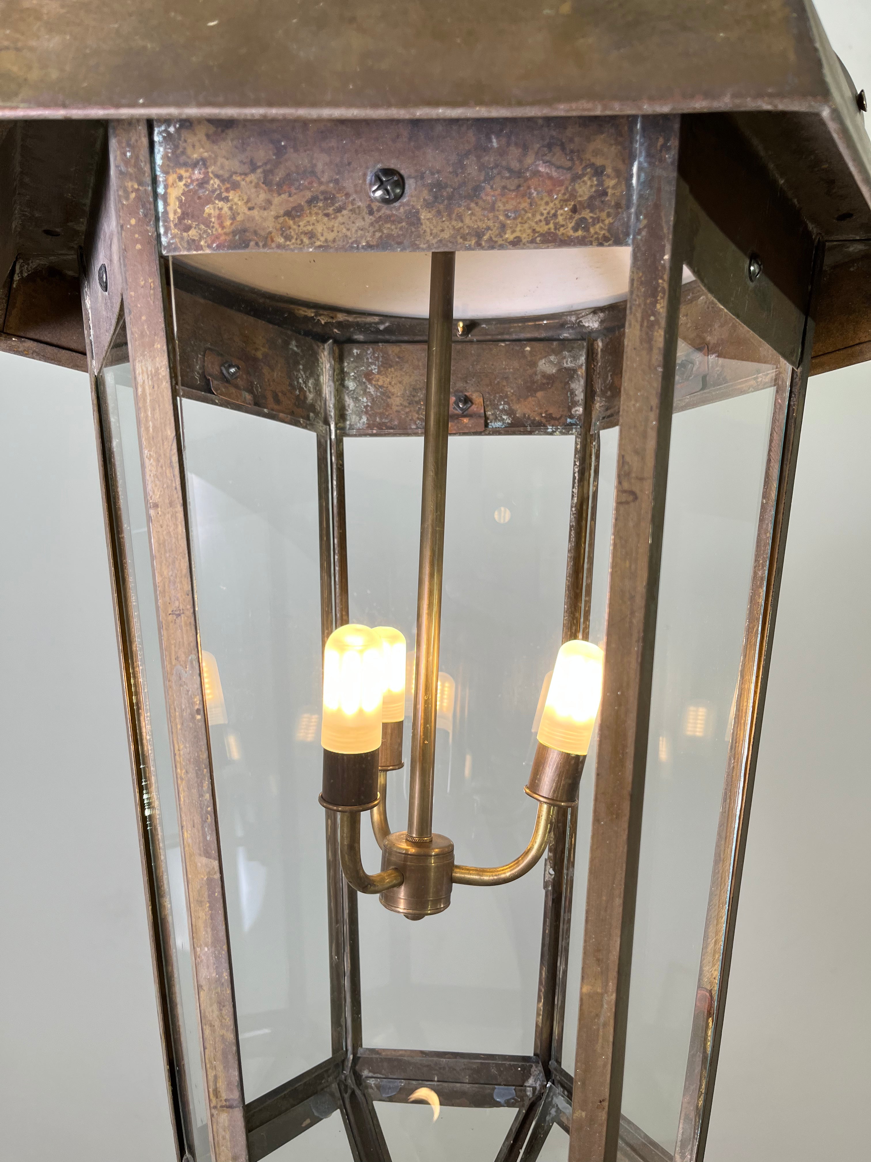 English 19th Century Bronze Lantern