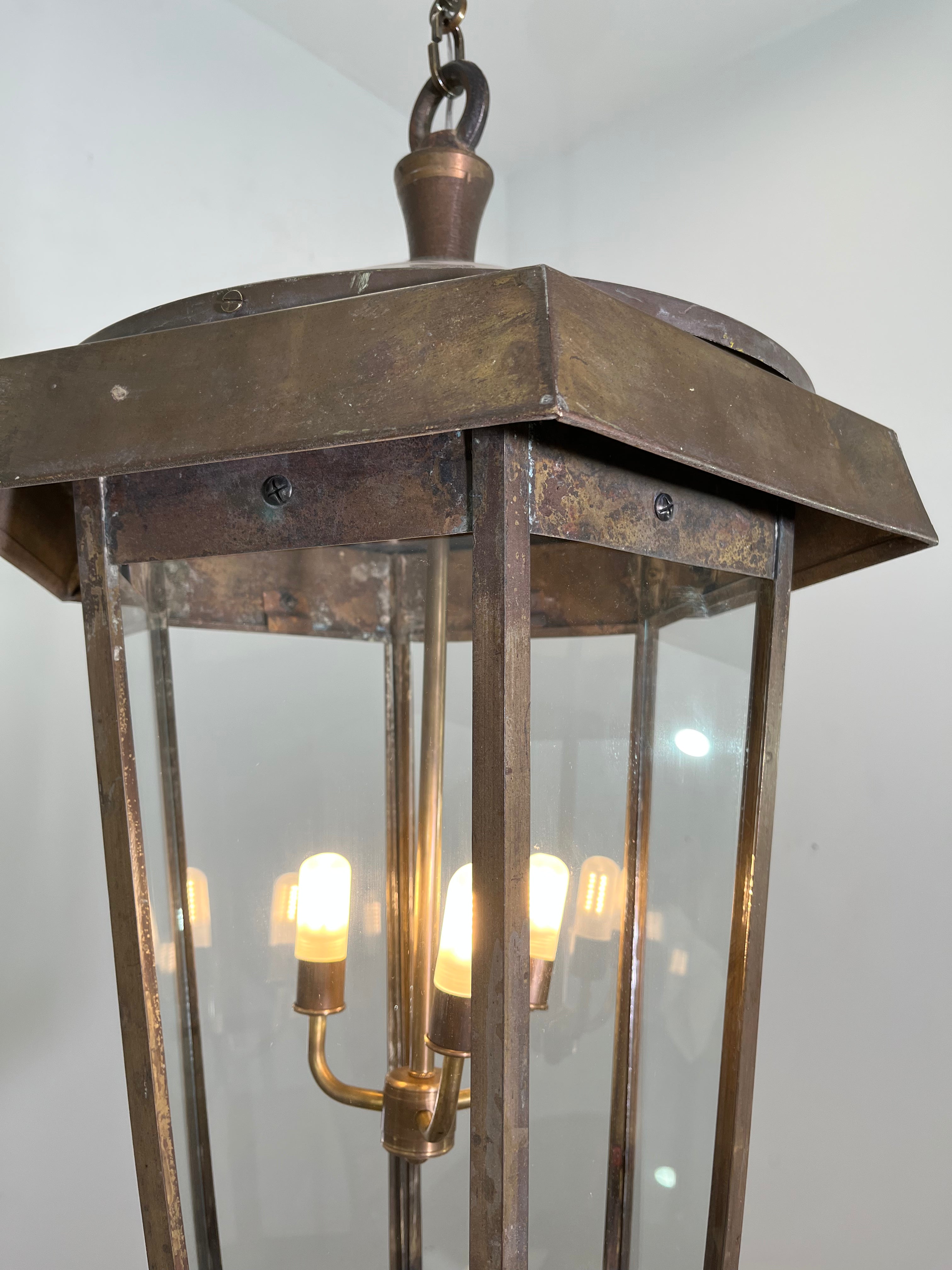 English 19th Century Bronze Lantern
