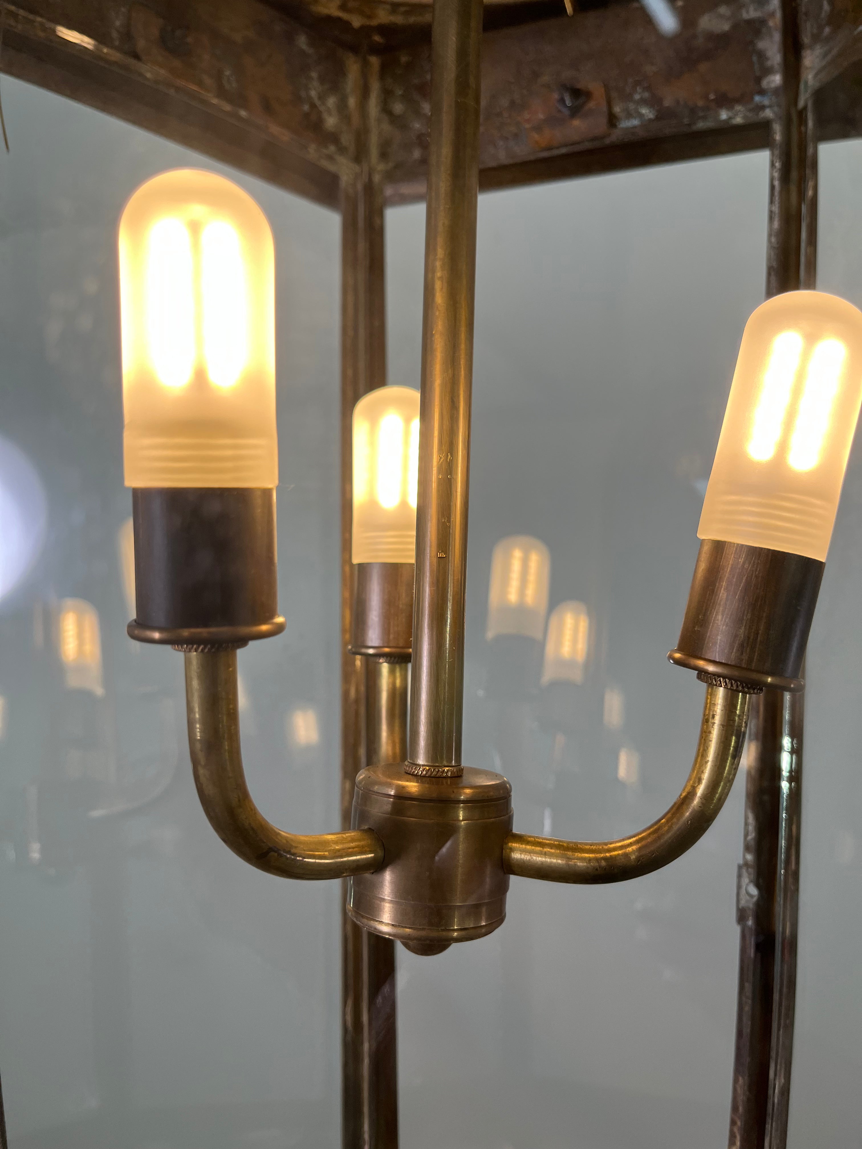 English 19th Century Bronze Lantern