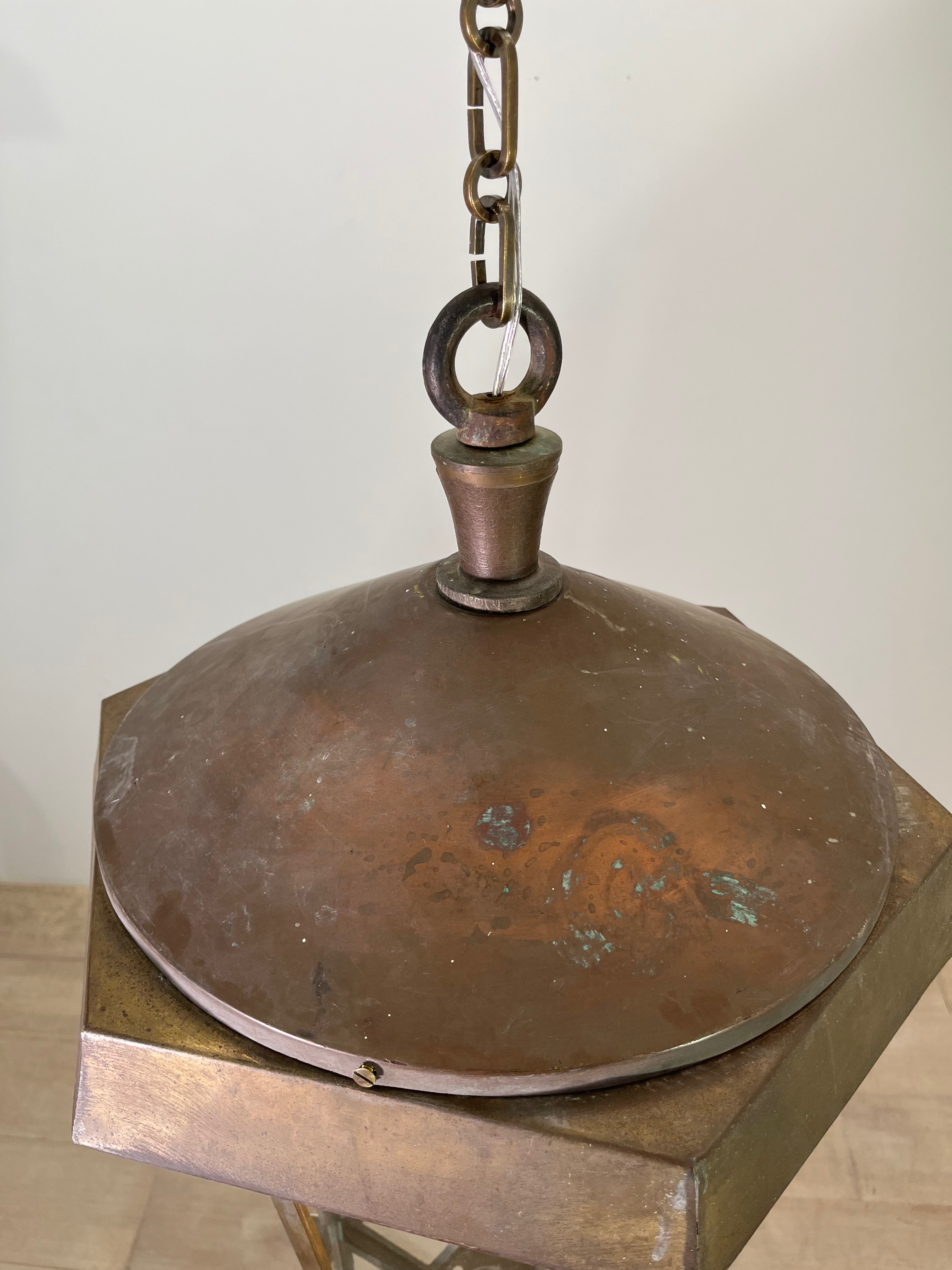 English 19th Century Bronze Lantern