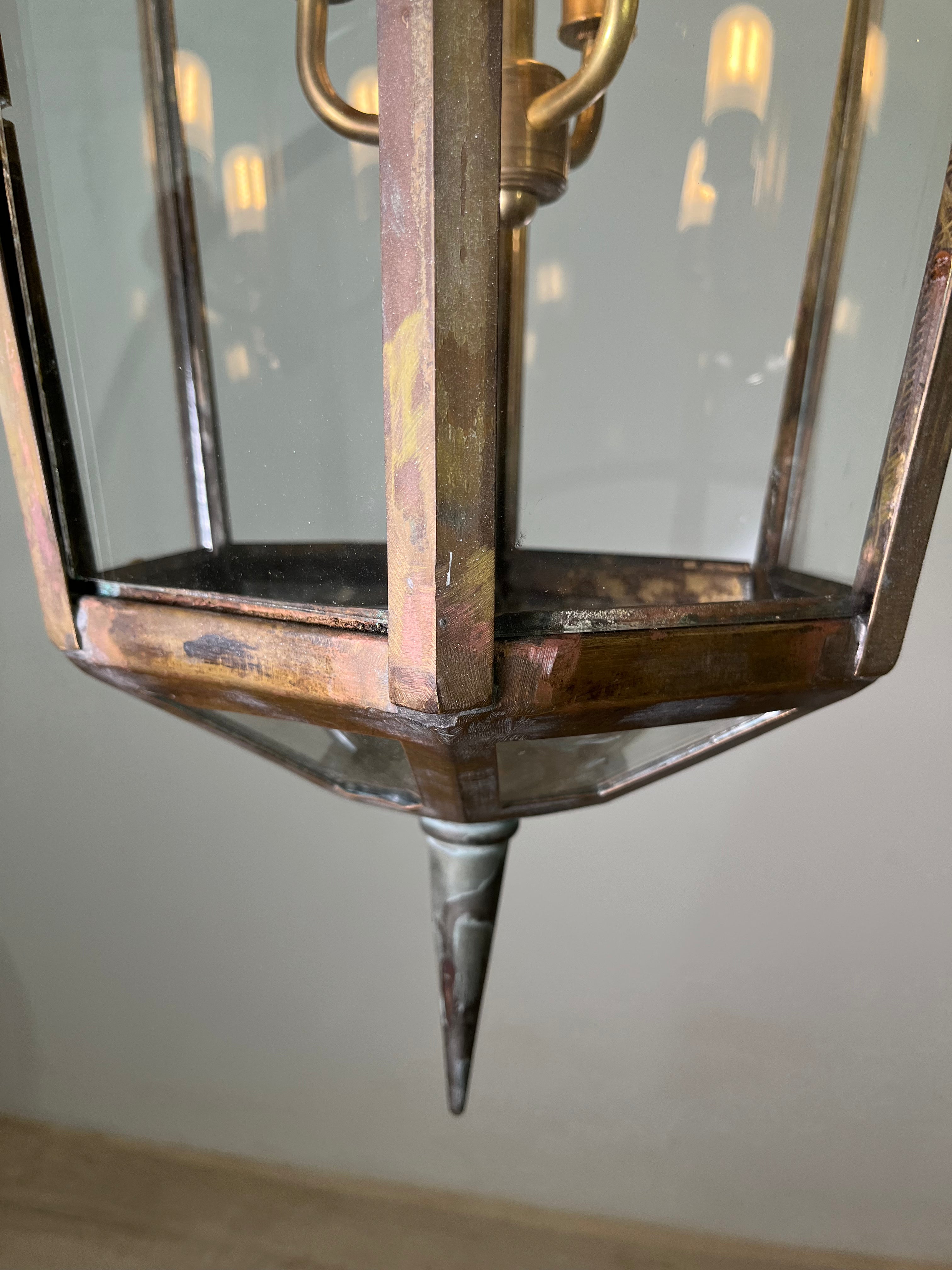 English 19th Century Bronze Lantern
