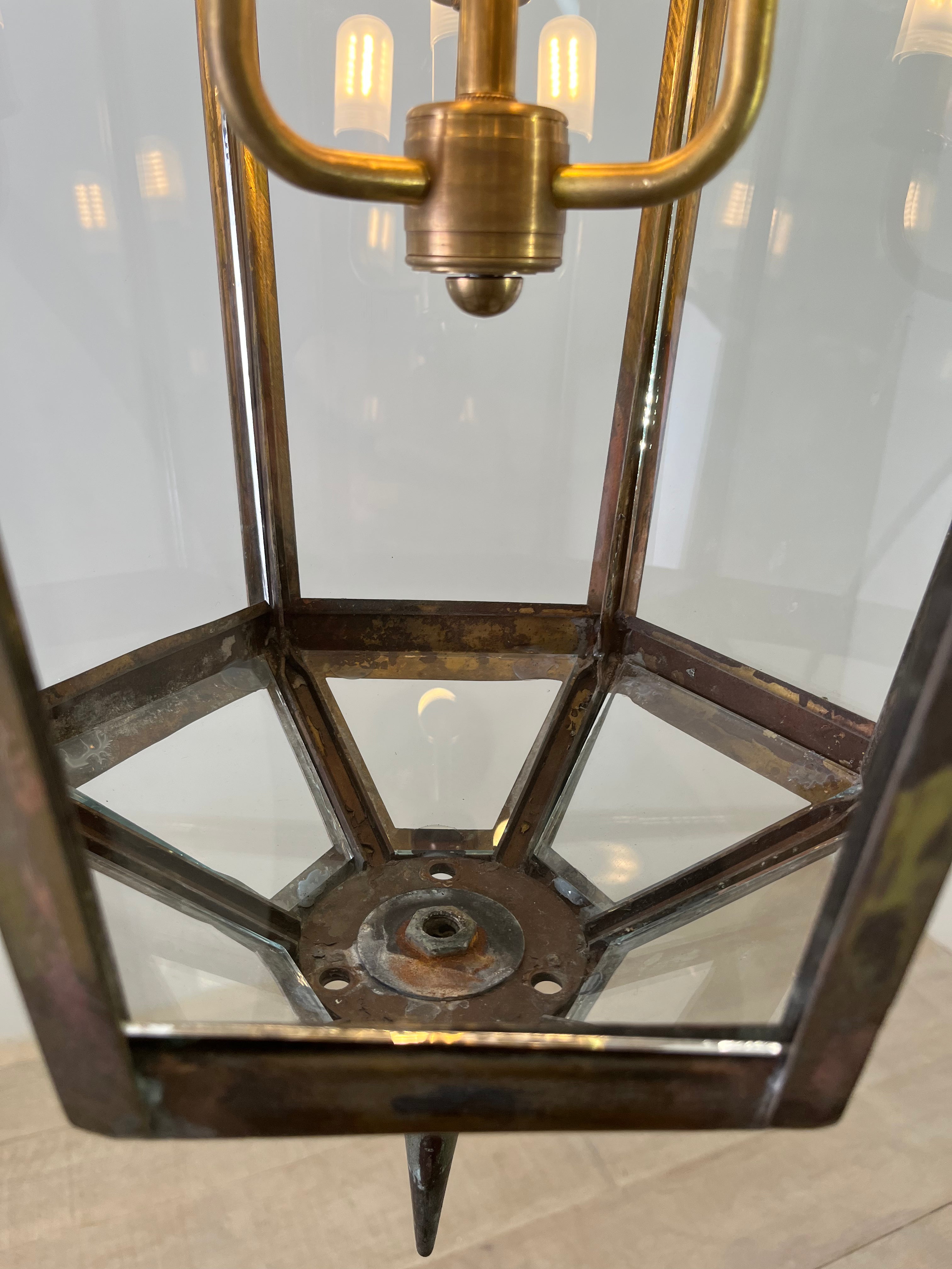 English 19th Century Bronze Lantern