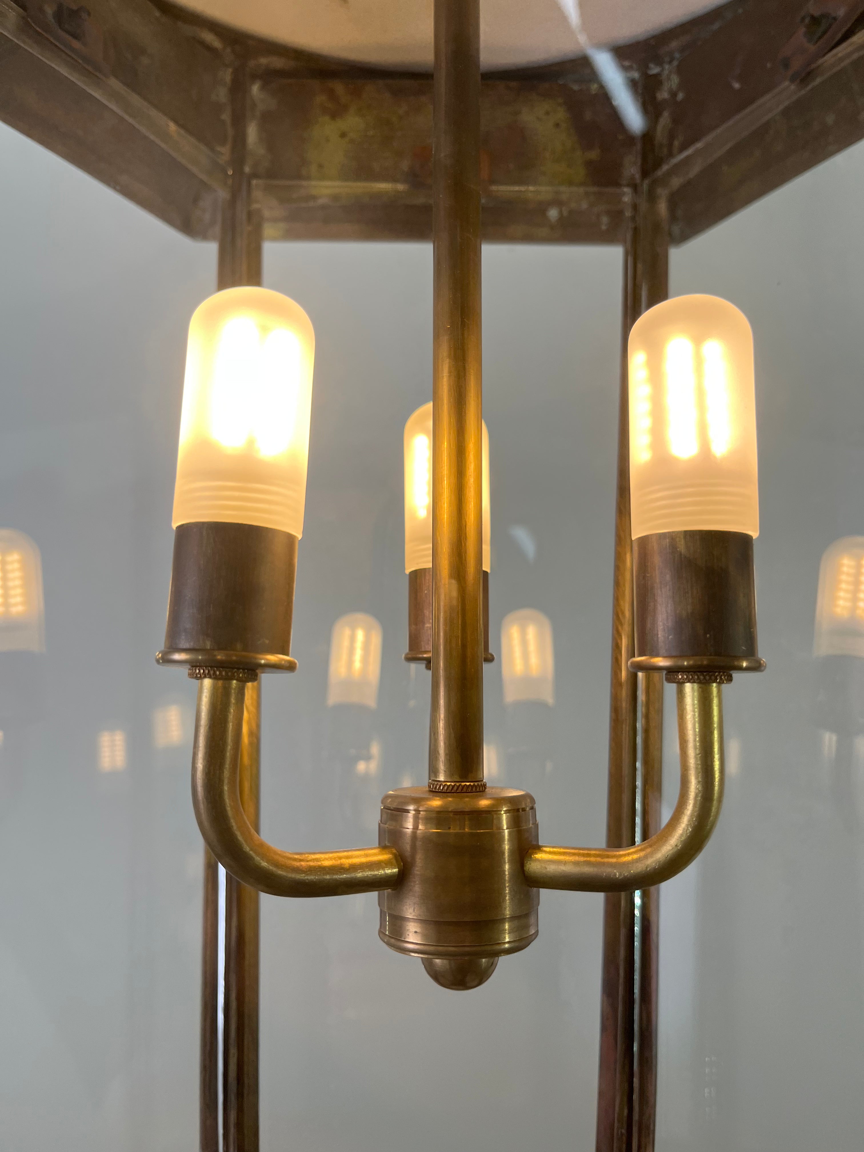 English 19th Century Bronze Lantern