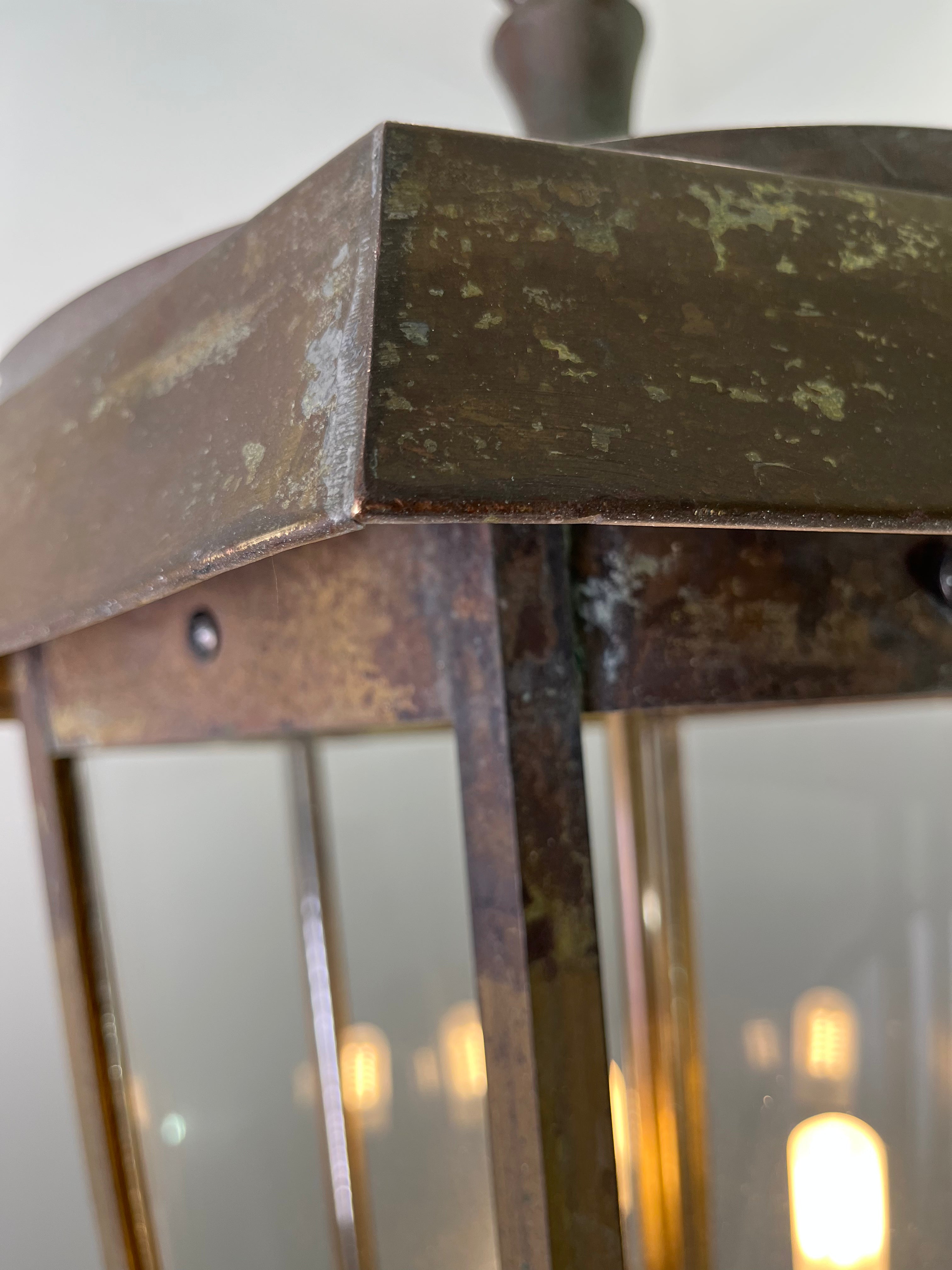 English 19th Century Bronze Lantern