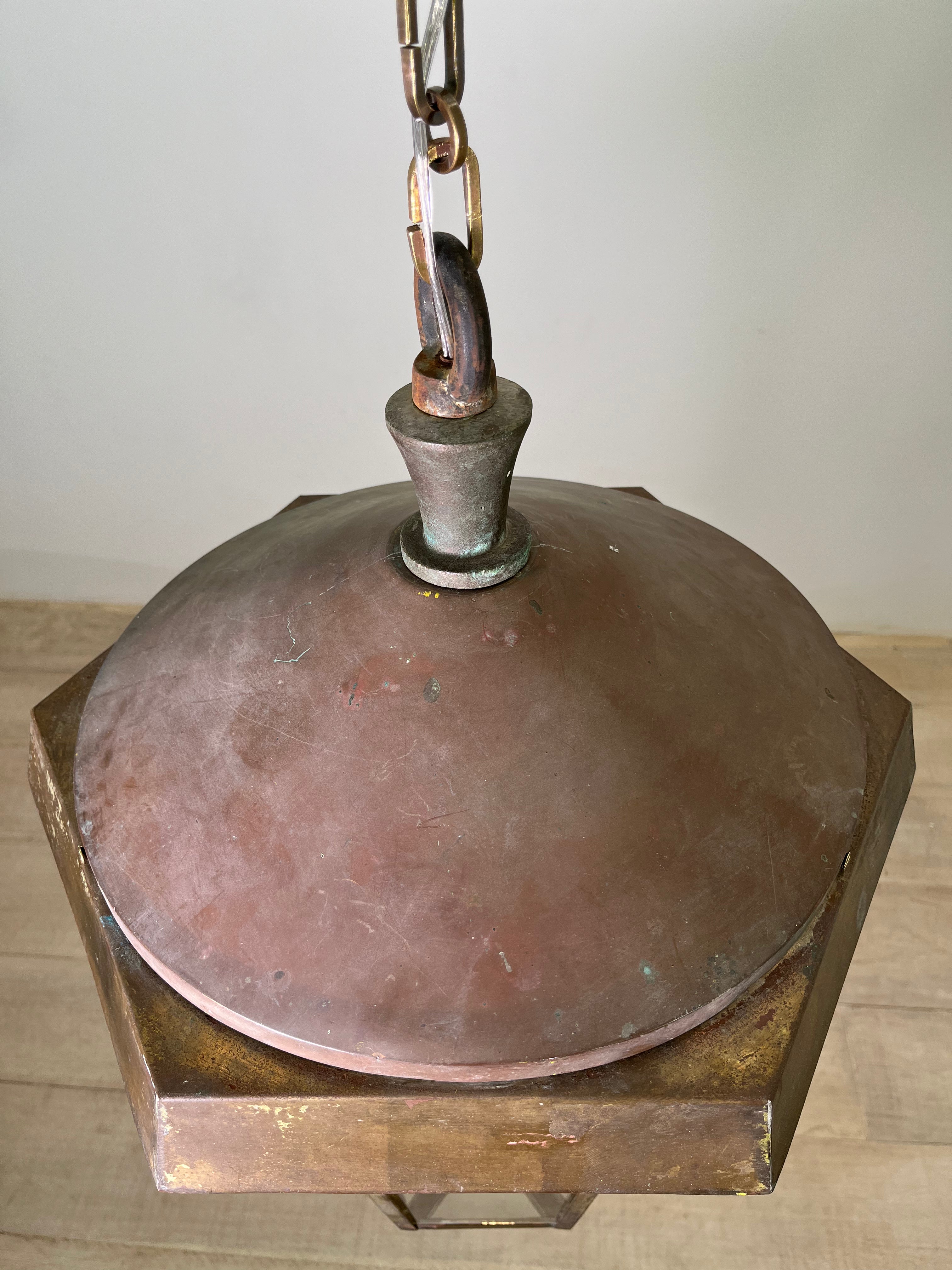 English 19th Century Bronze Lantern
