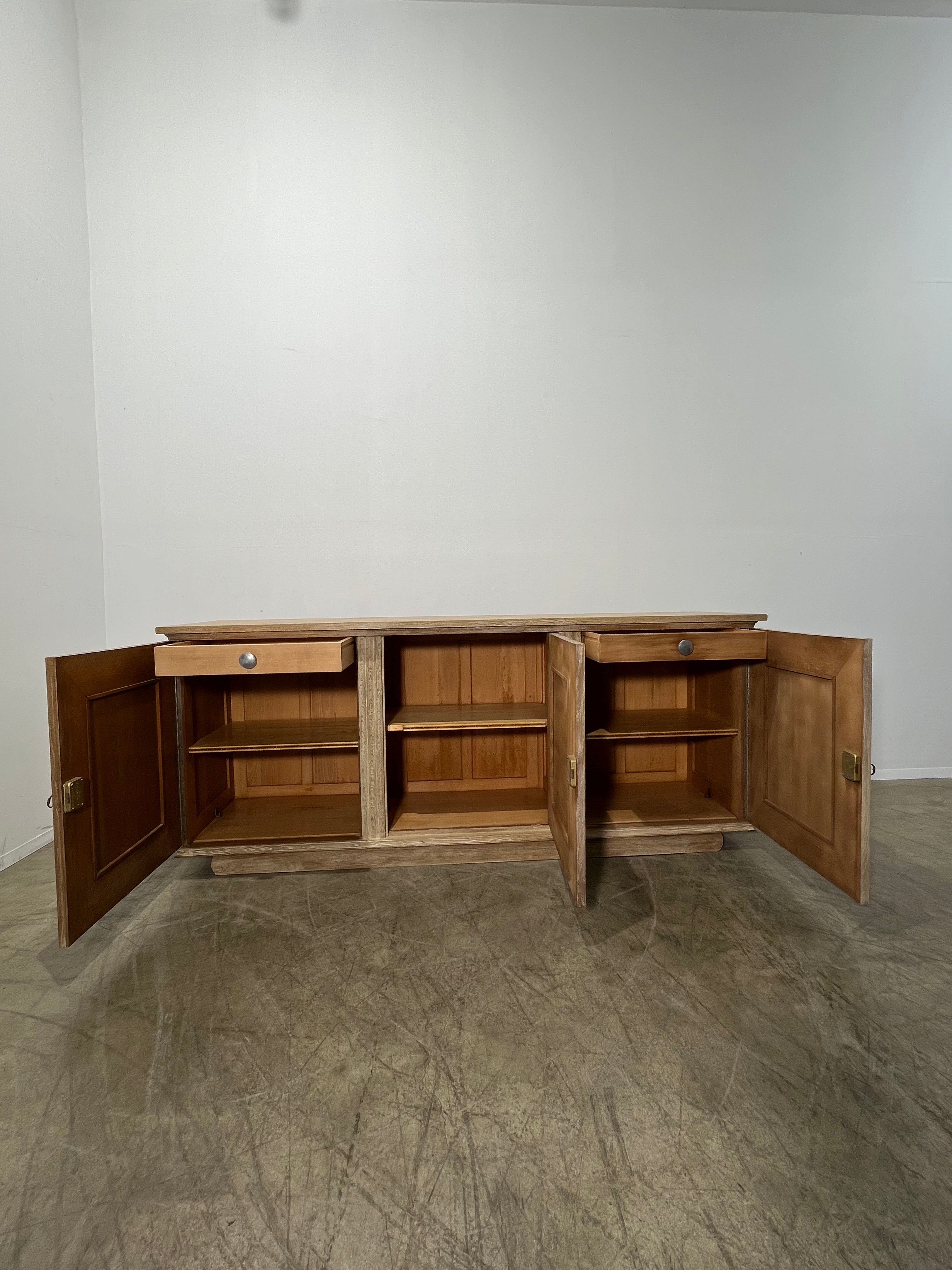French 1930's Cerusd Oak Cabinet/Sideboard