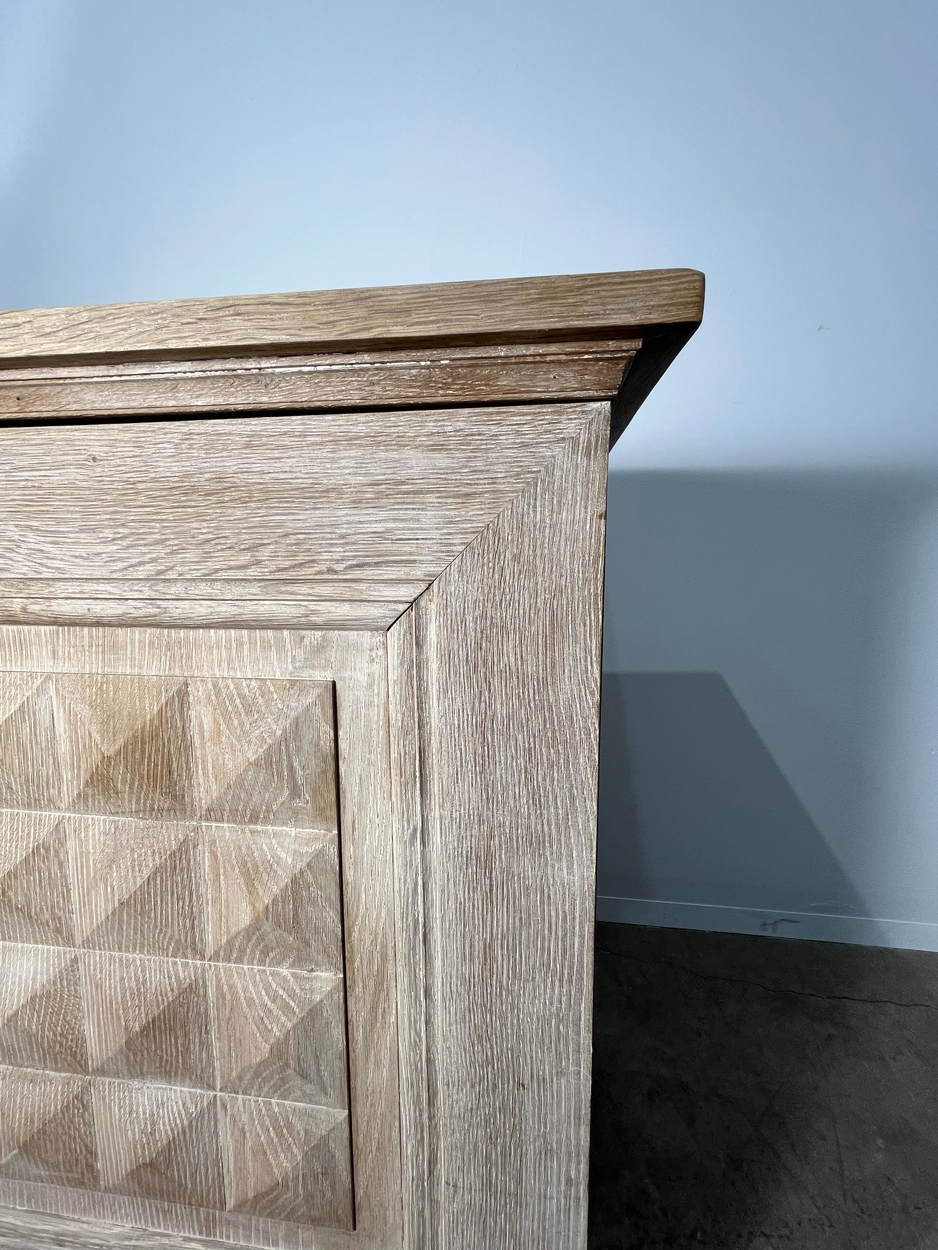 French 1930's Cerusd Oak Cabinet/Sideboard