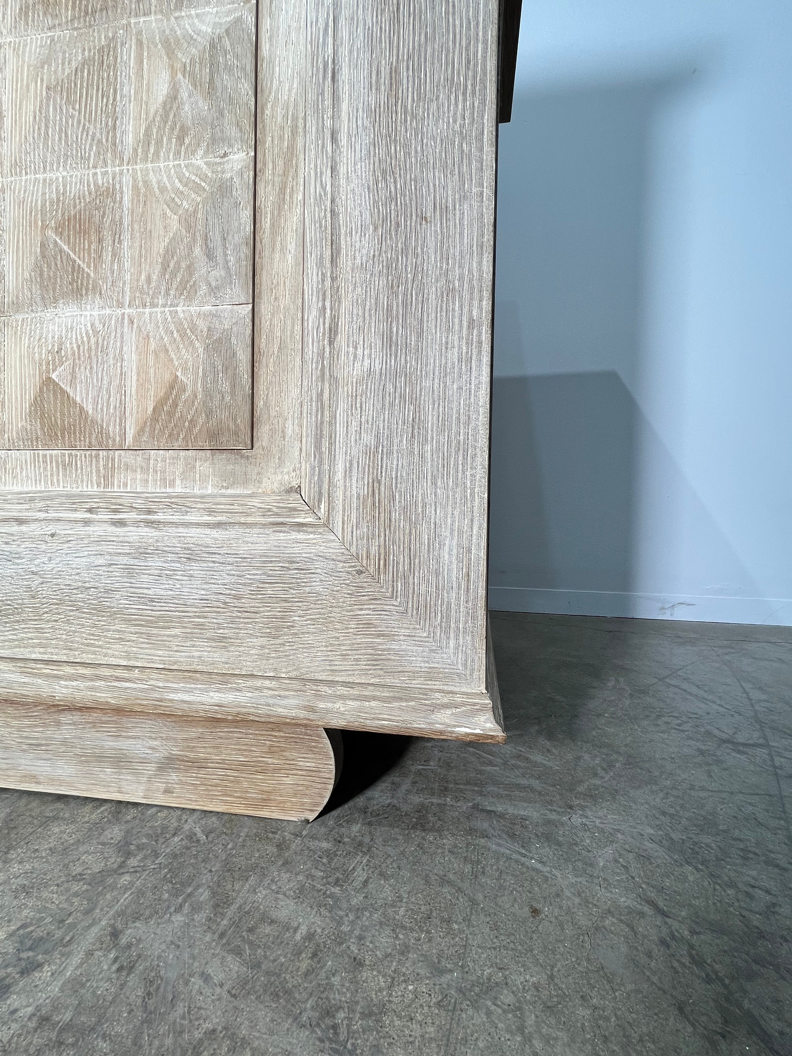 French 1930's Cerusd Oak Cabinet/Sideboard