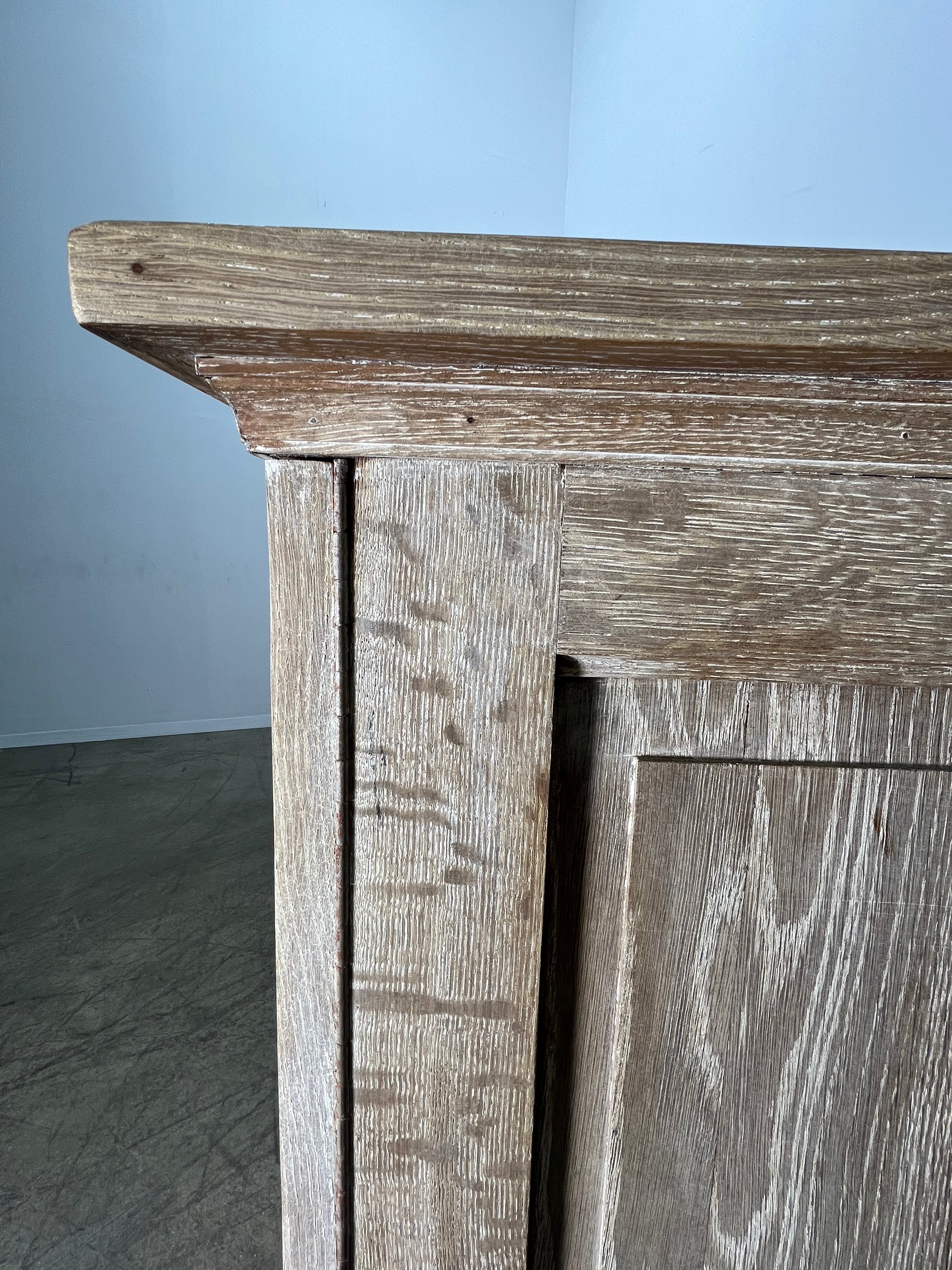 French 1930's Cerusd Oak Cabinet/Sideboard