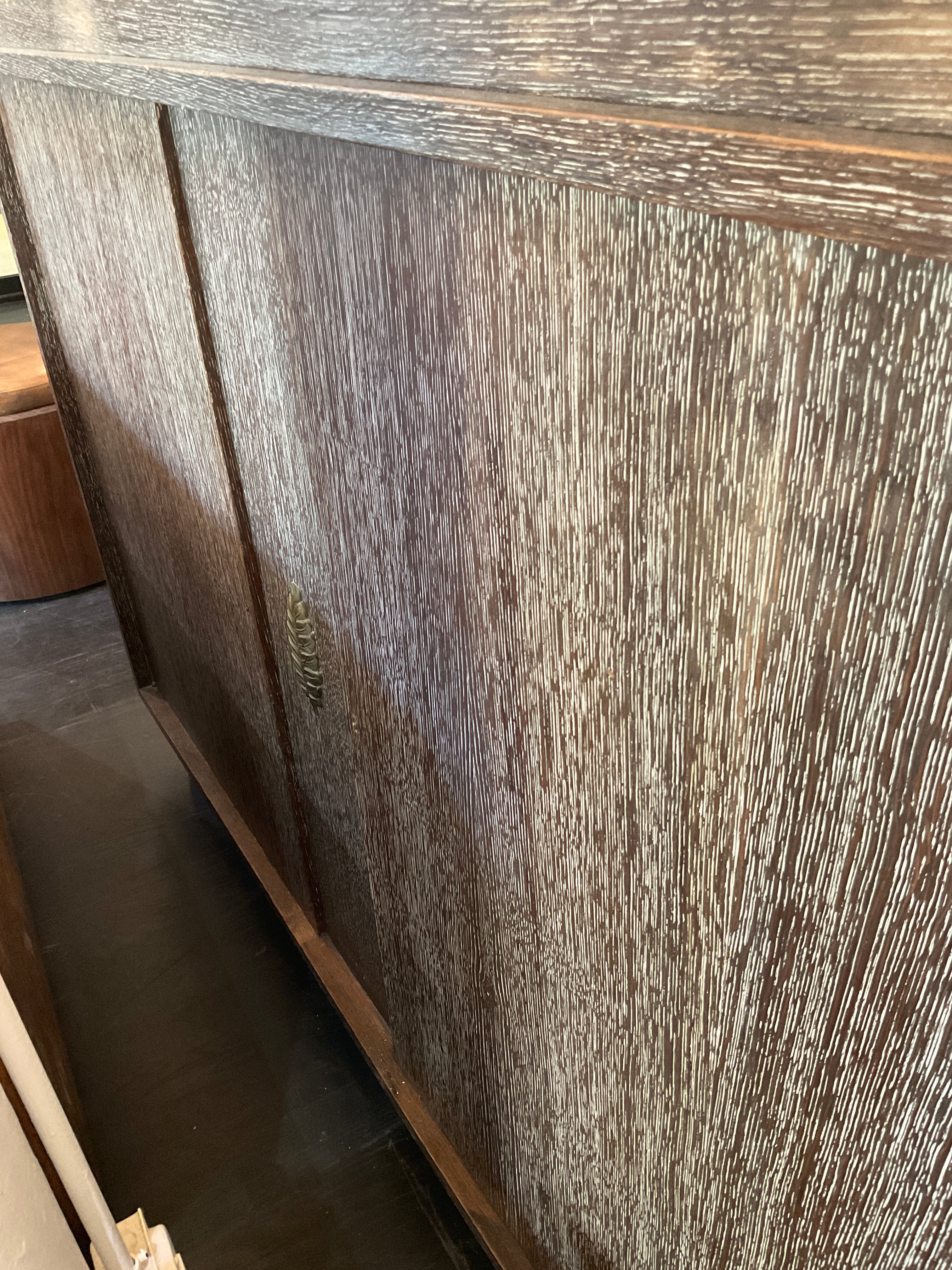 1940's French Grey Cerused Cabinet
