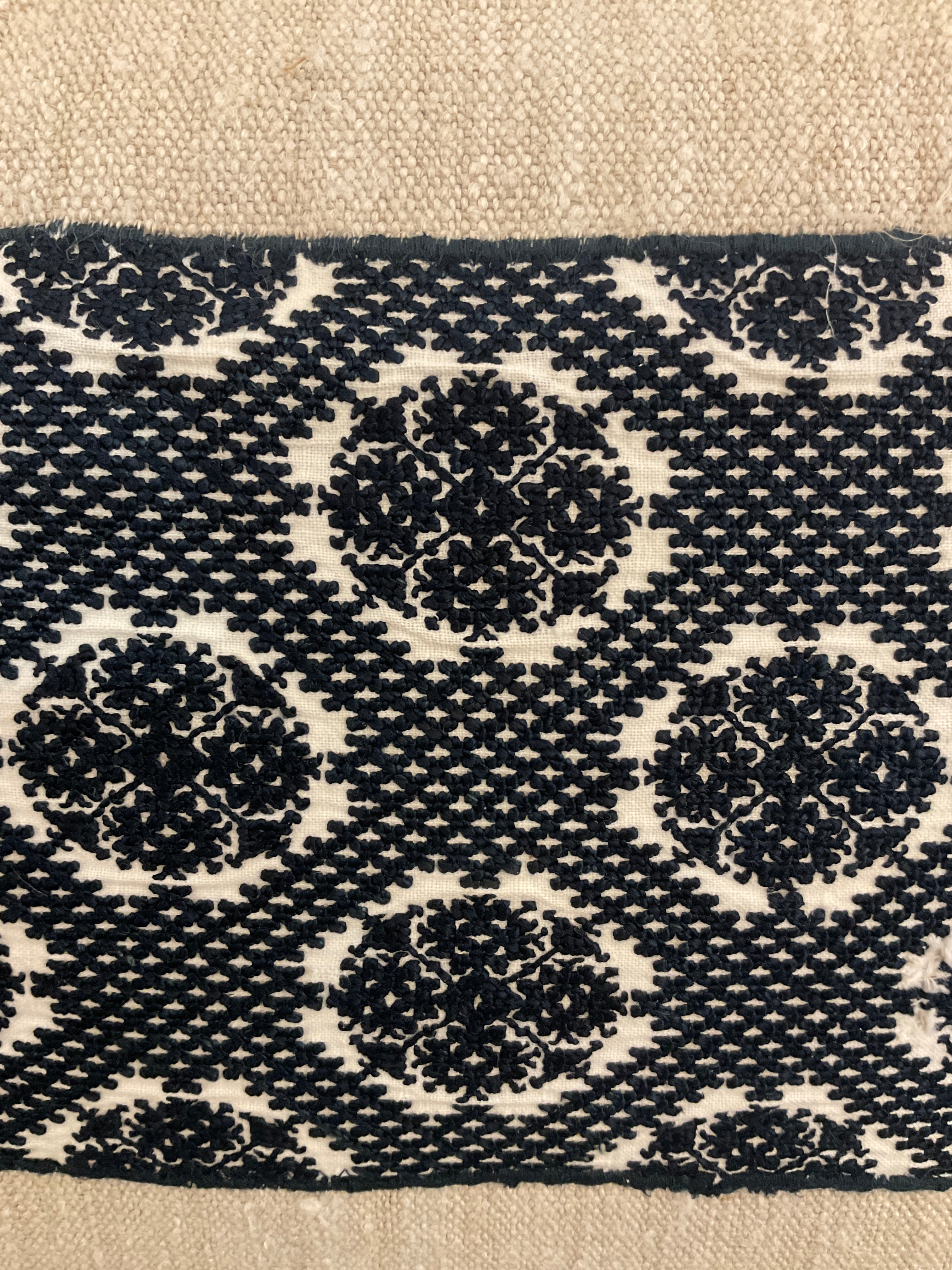 Antique embroidered Moroccan textile Pillow