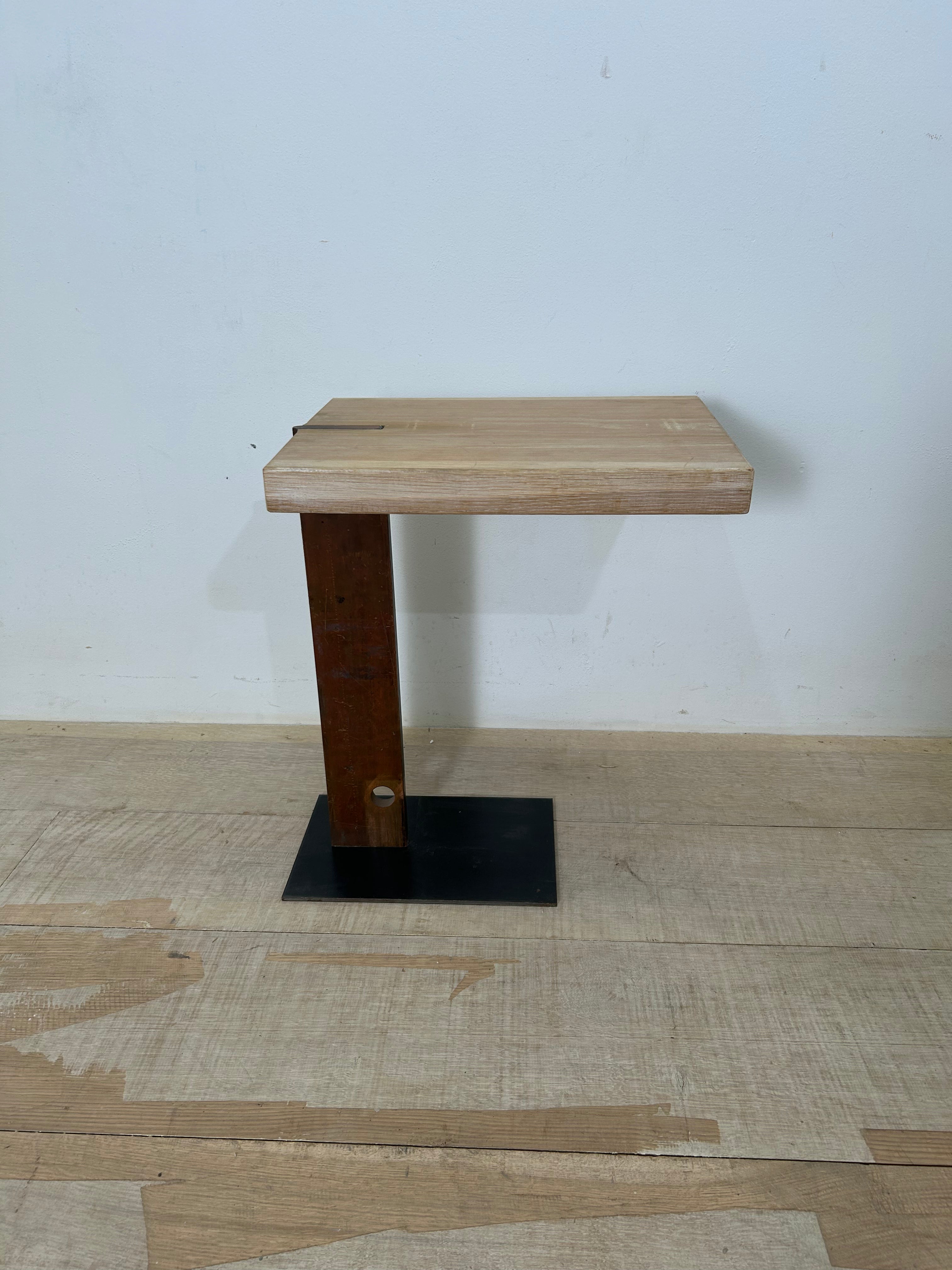 Limited Edition copper and oak side table