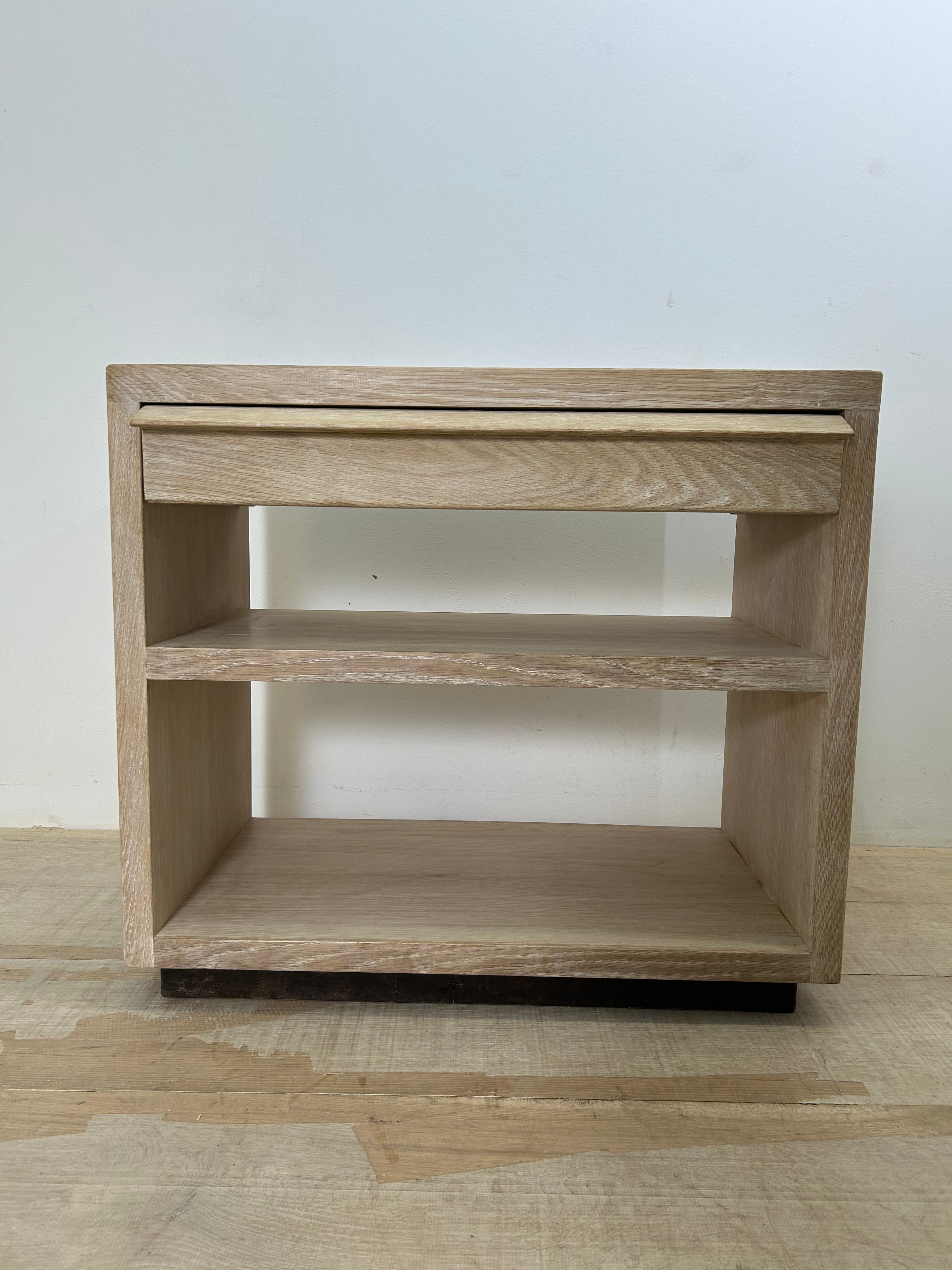 Lucca Studio Paola oak and leather commode