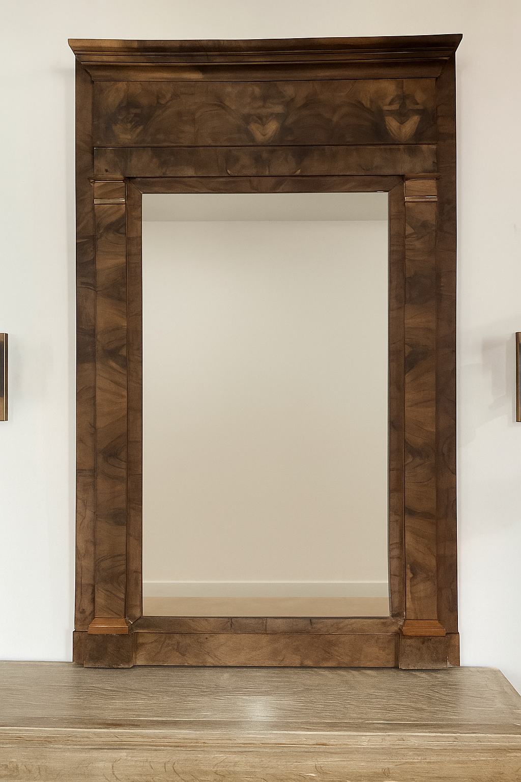 Large 19th Century Walnut Mirror