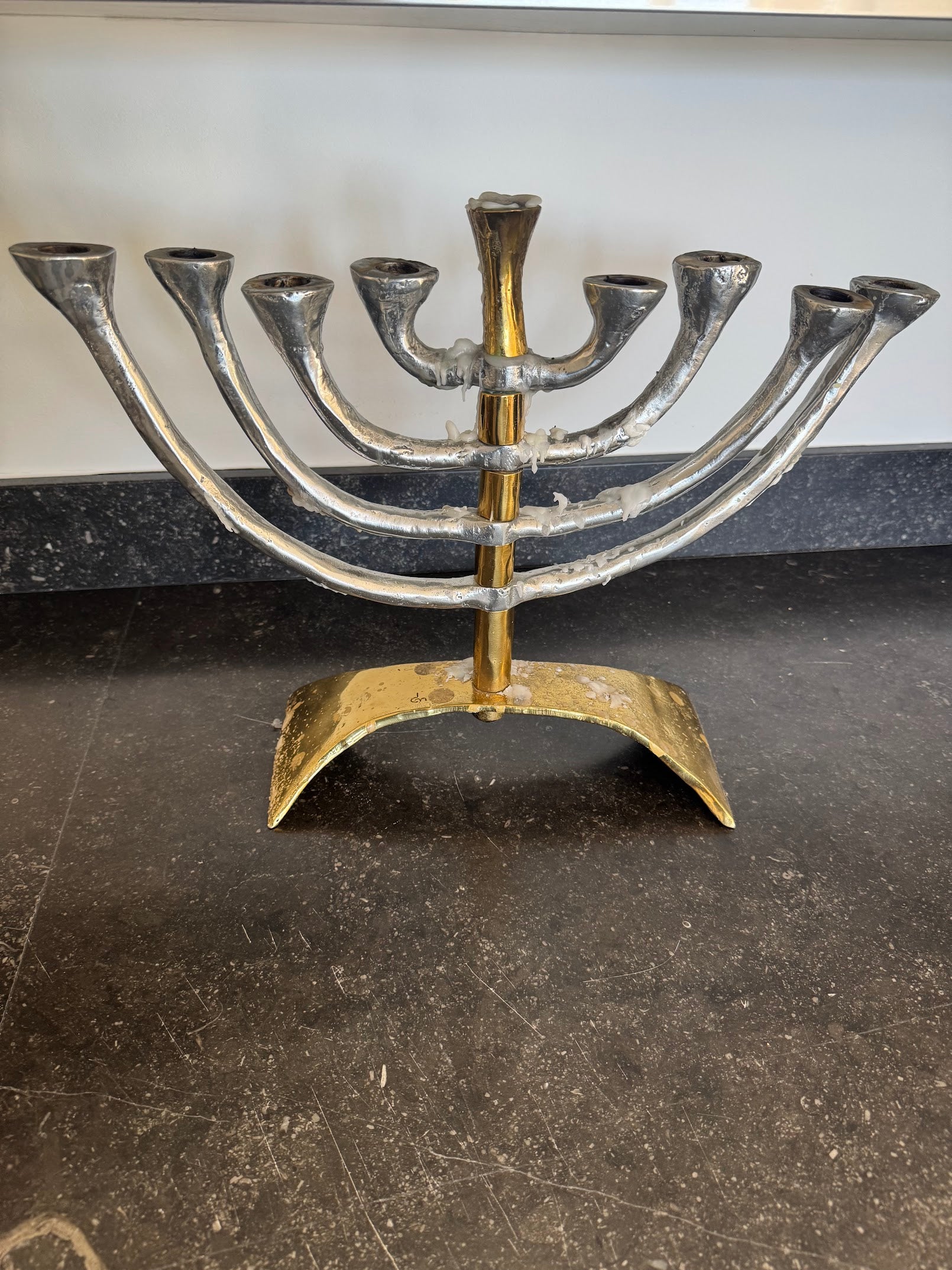 Large Vintage Menorah in Mixed metals