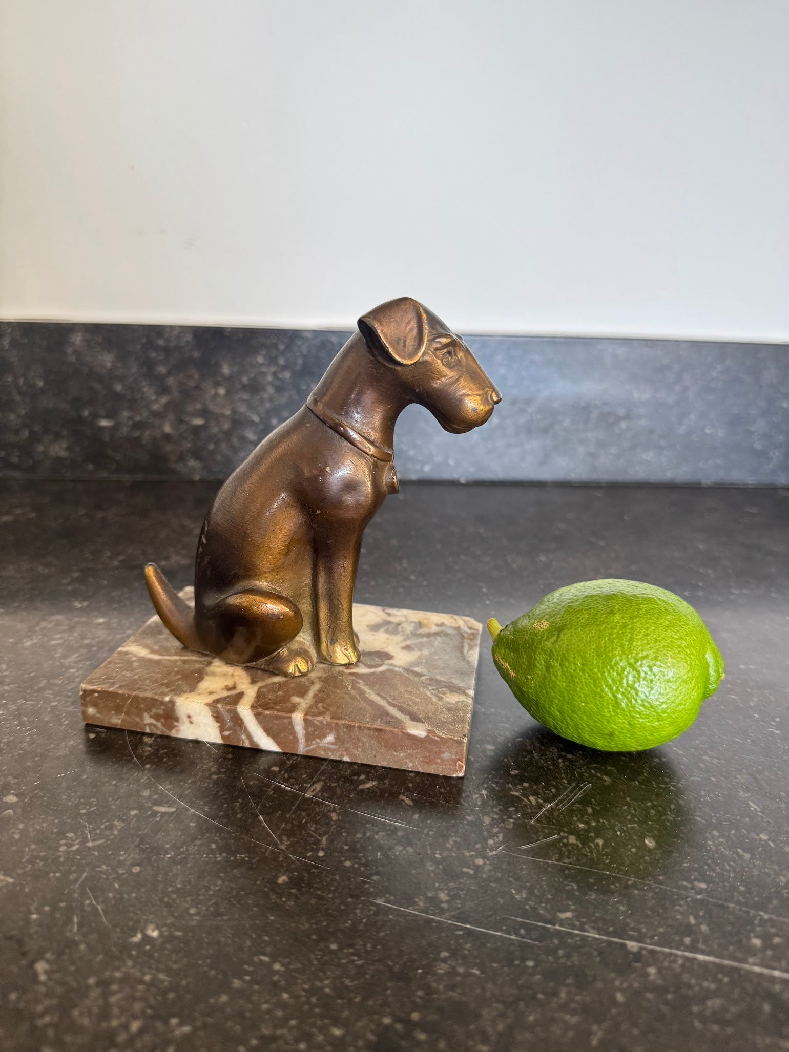 English Bronze Dog Sculpture