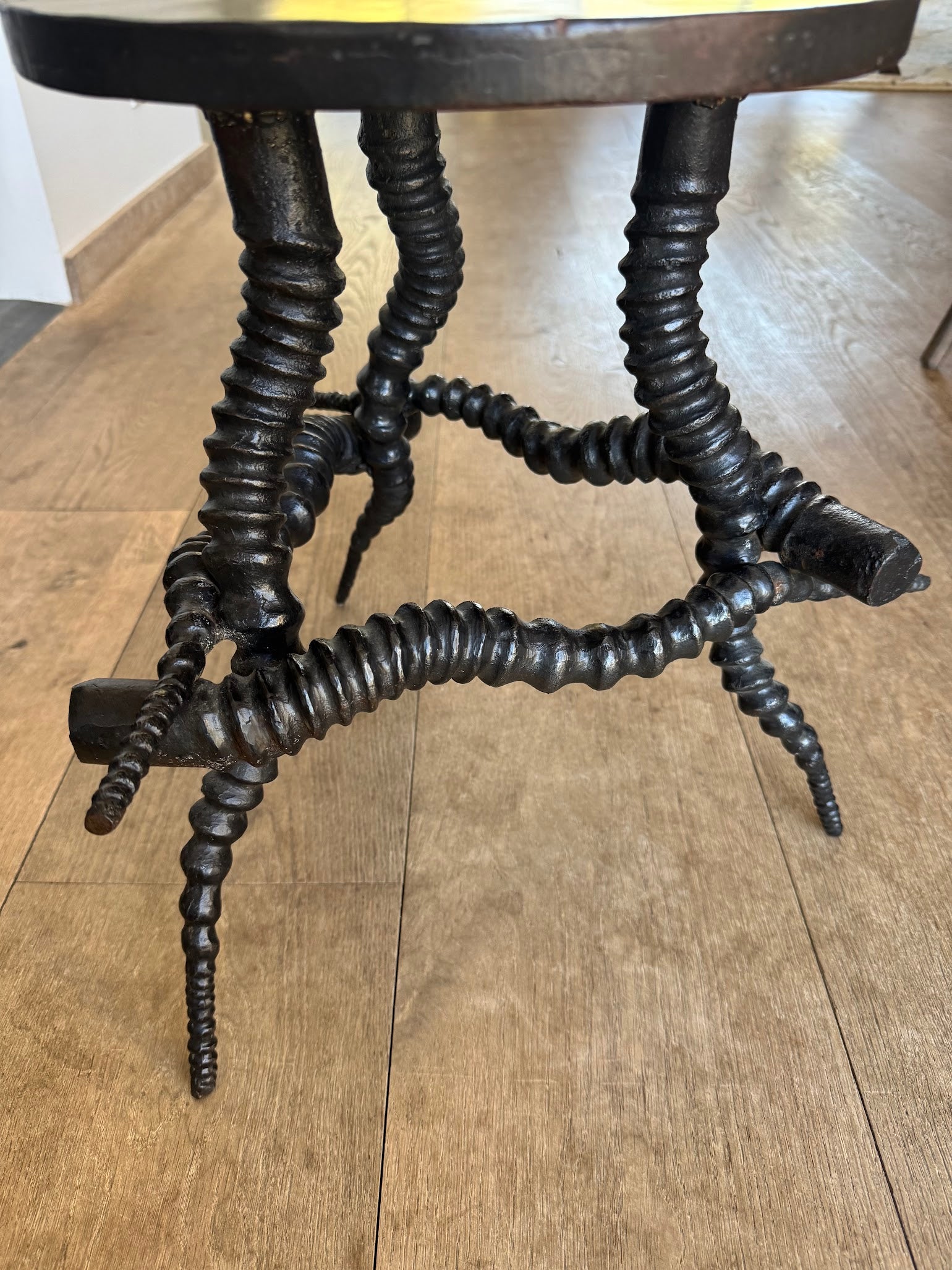 Vintage Iron Base Side Table