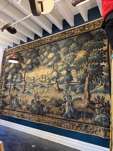 Superb 18th Century French Wall Size Verdure Tapestry