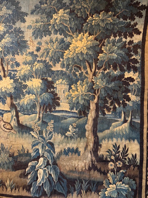 Superb 18th Century French Wall Size Verdure Tapestry